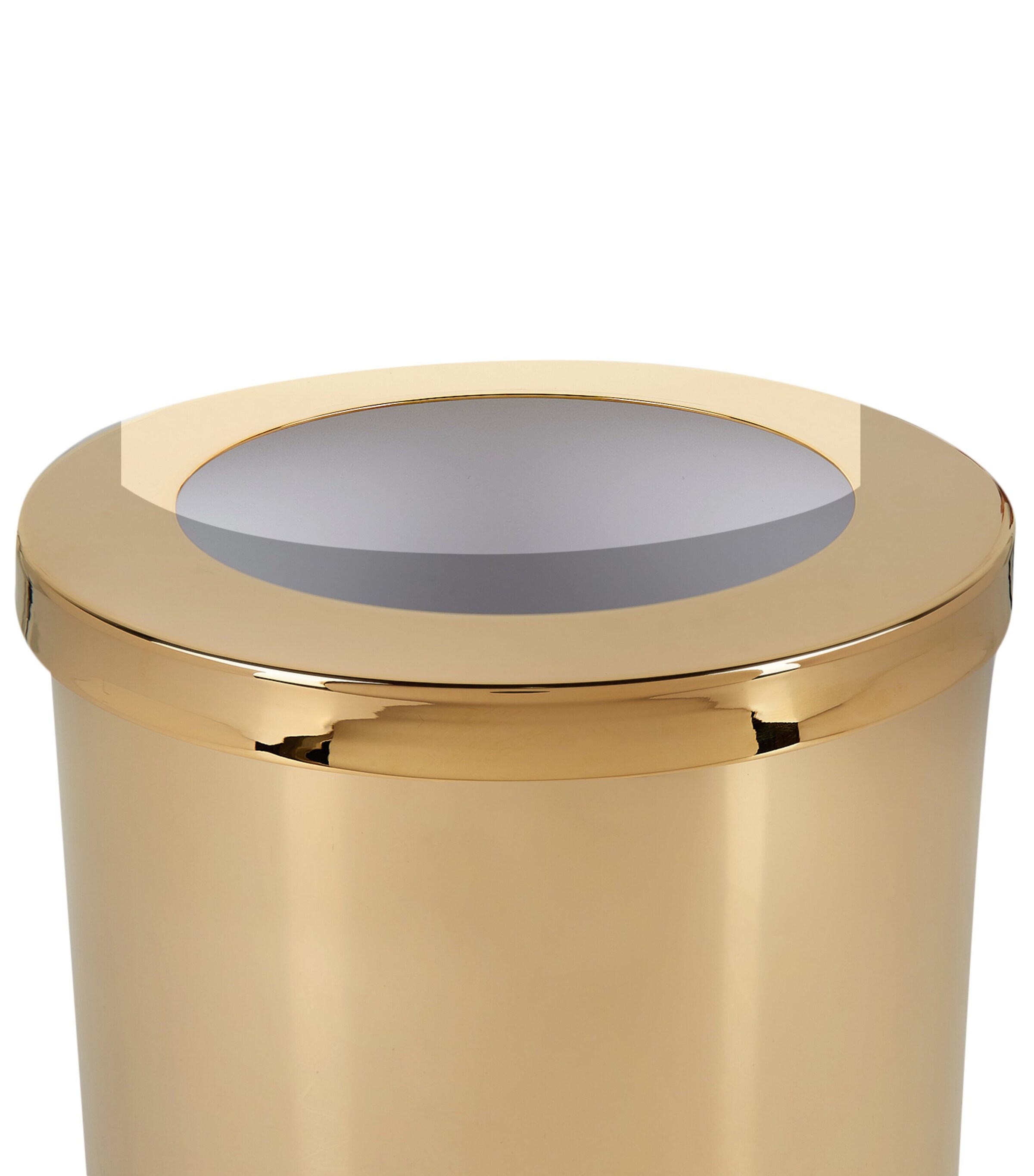 Cylinder Gold-Plated Bathroom Bin GOLD Image 2
