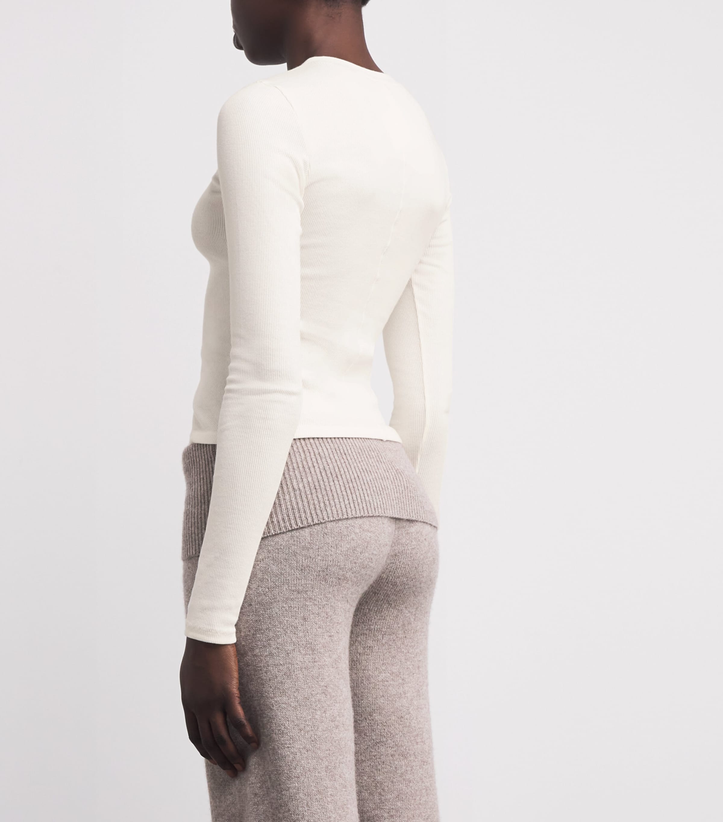 Cotton-Blend Long-Sleeve T-Shirt MARBLE Image 4