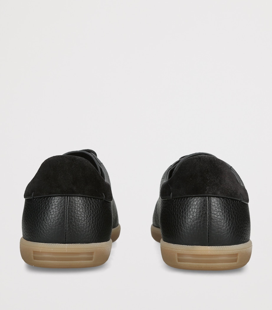 Zegna Grained Leather 232 Sneakers Black Image 2