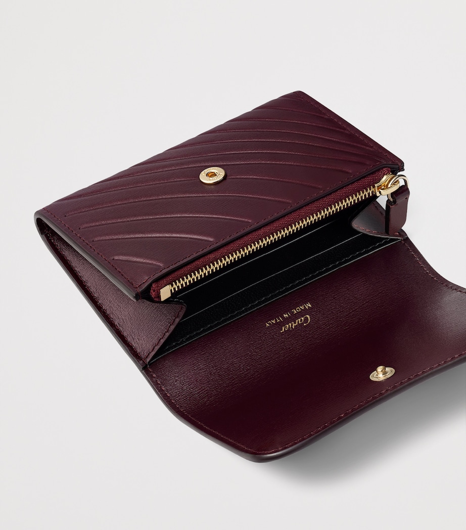 Mini Leather Panthère de Cartier Wallet GRAPE Image 4