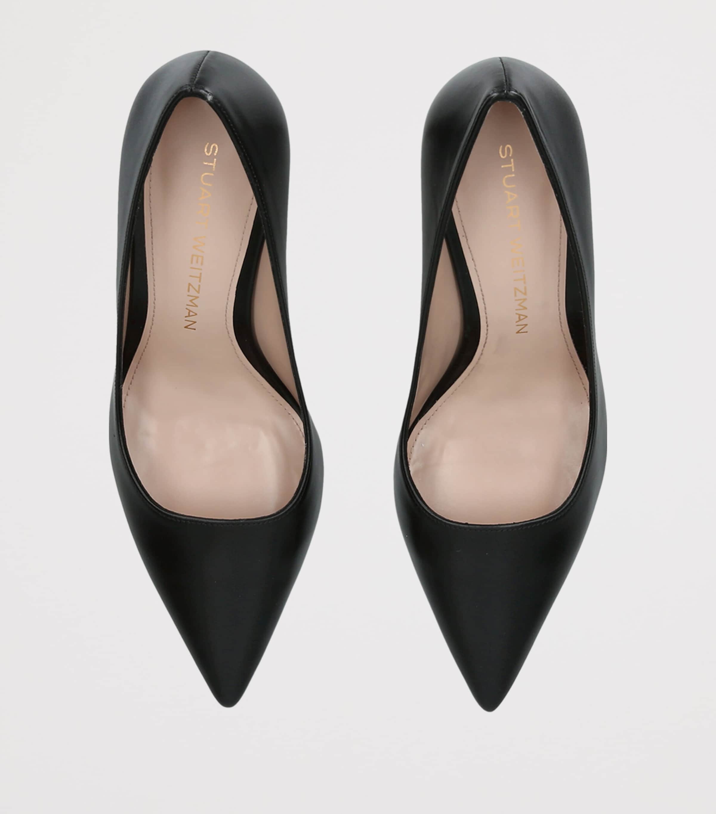 Stuart Weitzman Leather Stuart Power Pumps 75 Black Image 3