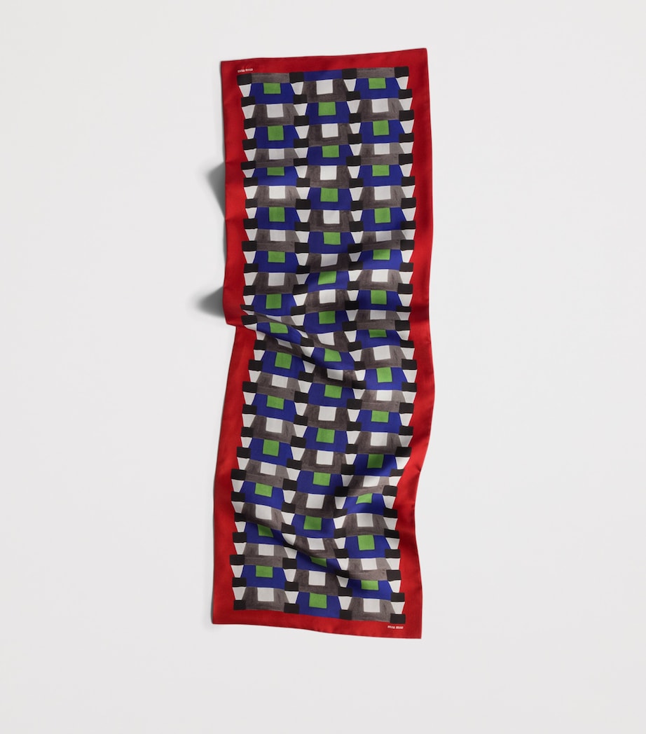 Miu Miu Silk Printed Scarf Image 2
