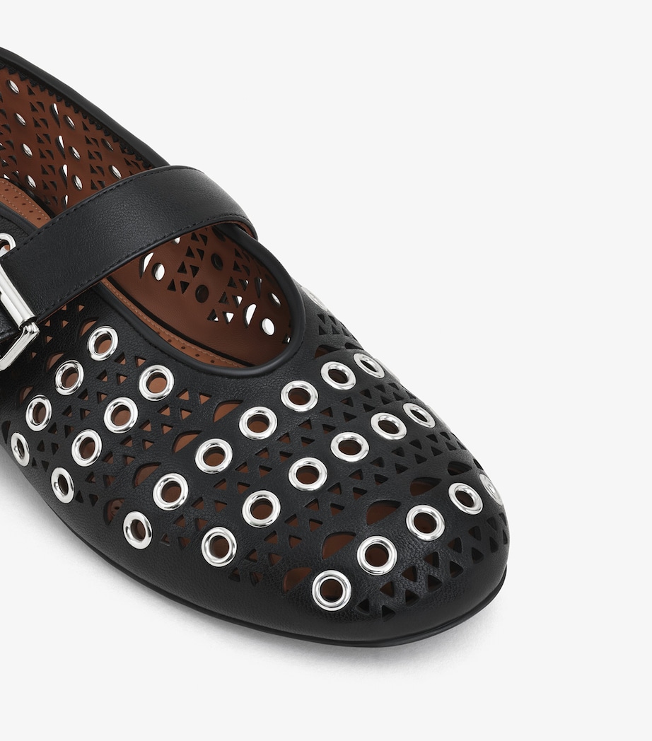 Leather Vienne Ballet Flats NOIR Image 4