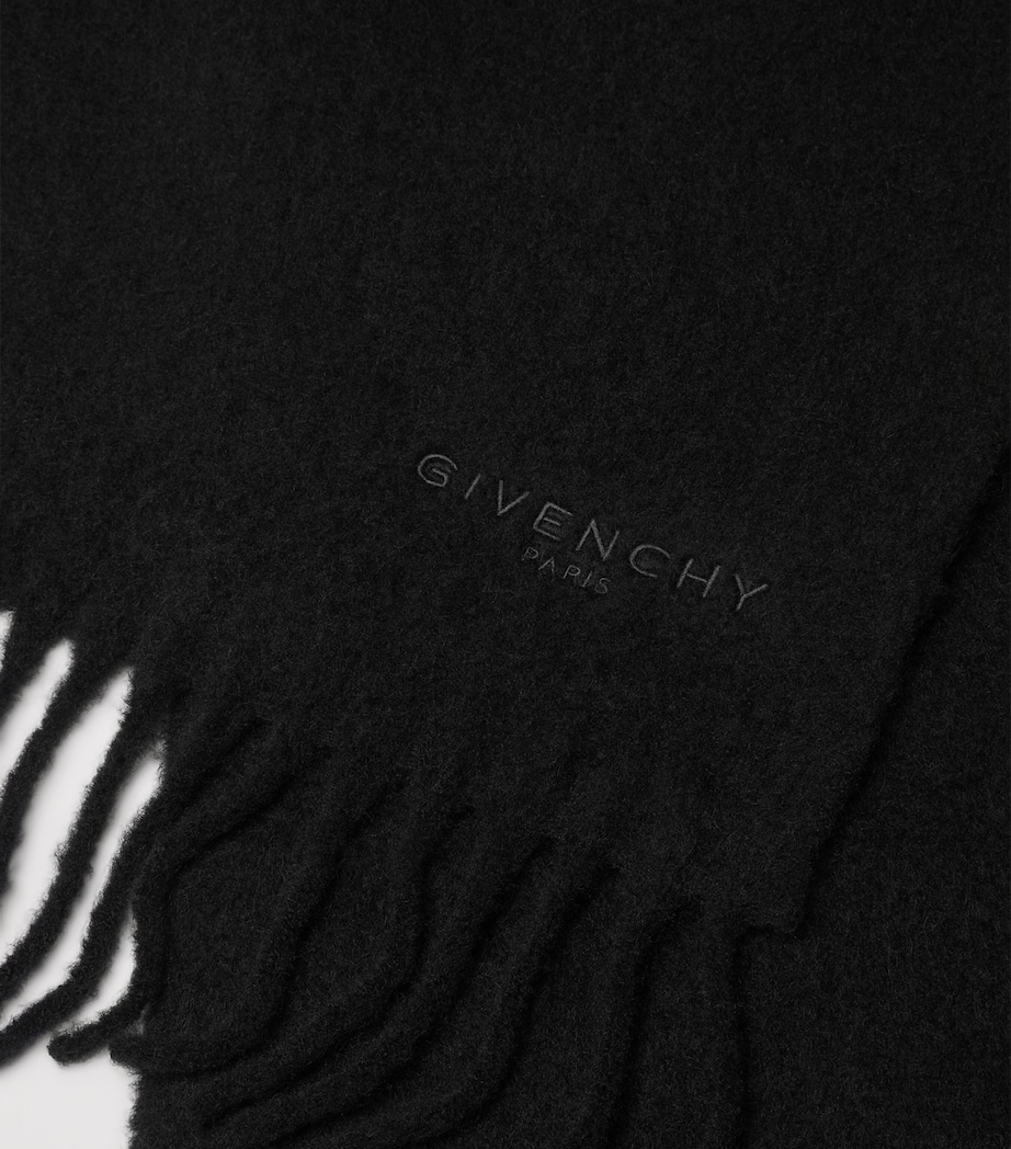 Alpaca-Blend Logo Scarf BLACK Image 2