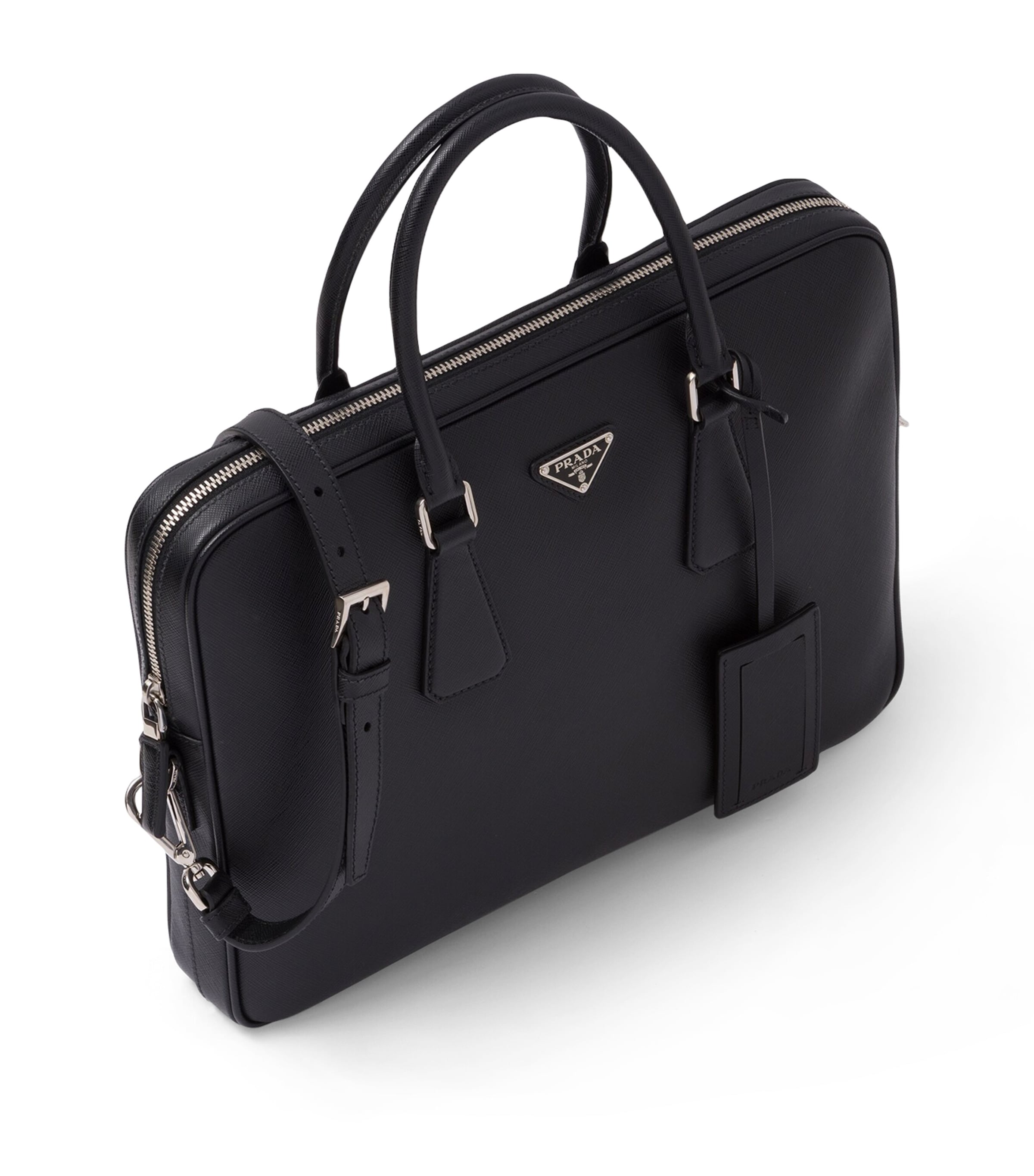 Prada Black Saffiano Leather Briefcase | Harrods DE