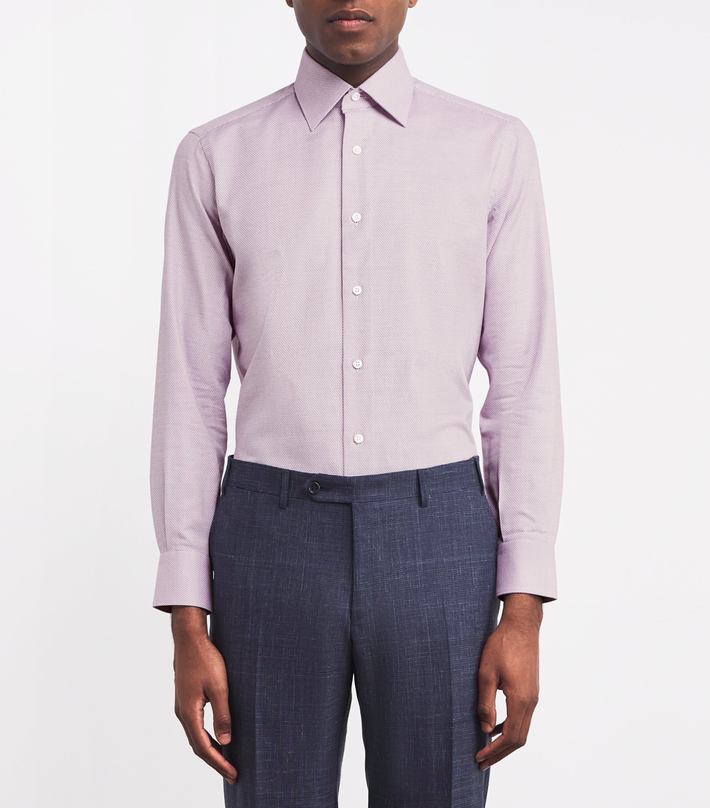 Cotton Micro-Houndstooth Shirt 9053 Image 3