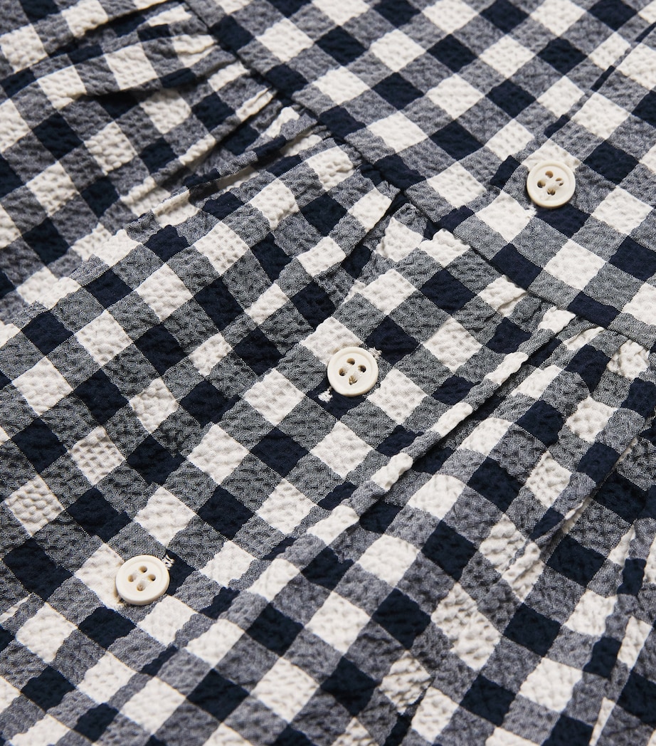 Cotton Gingham Print Dress (6-36 Months) 497 BLUE Image 3
