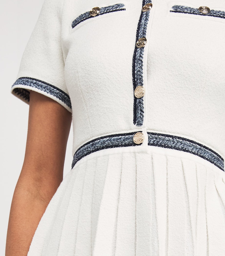 Terry Braid-Trim Mini Dress ECRU Image 6