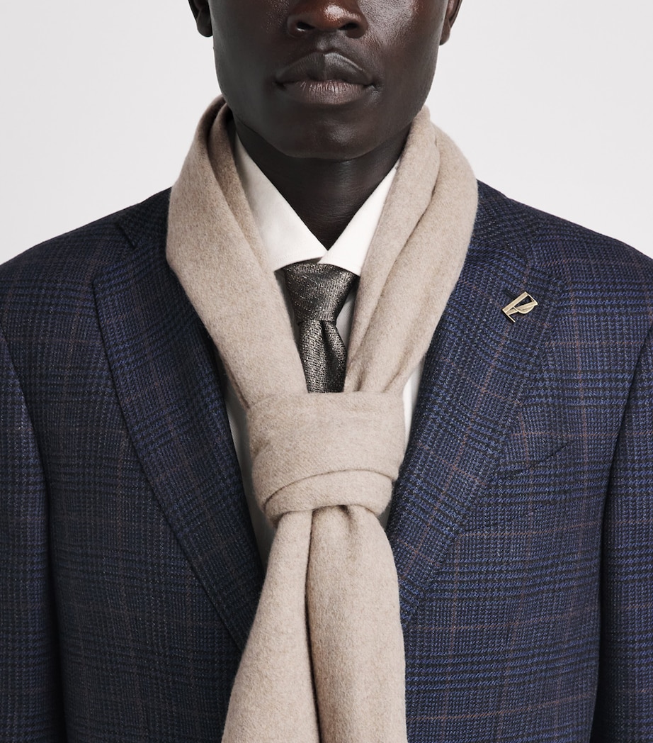 Canali Wool Fringe Scarf Image 2