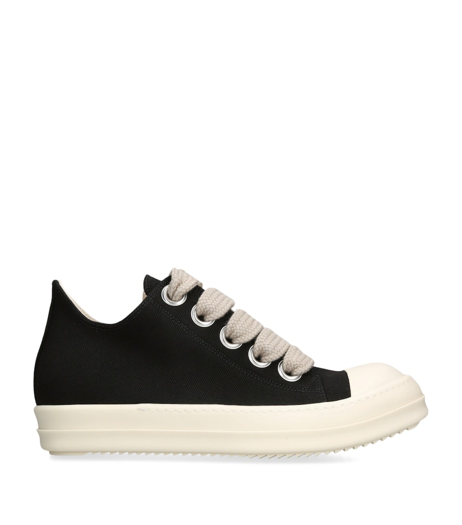 Rick Owens DRKSHDW Denim Jumbo-Lace Sneakers Blk/white Image 1