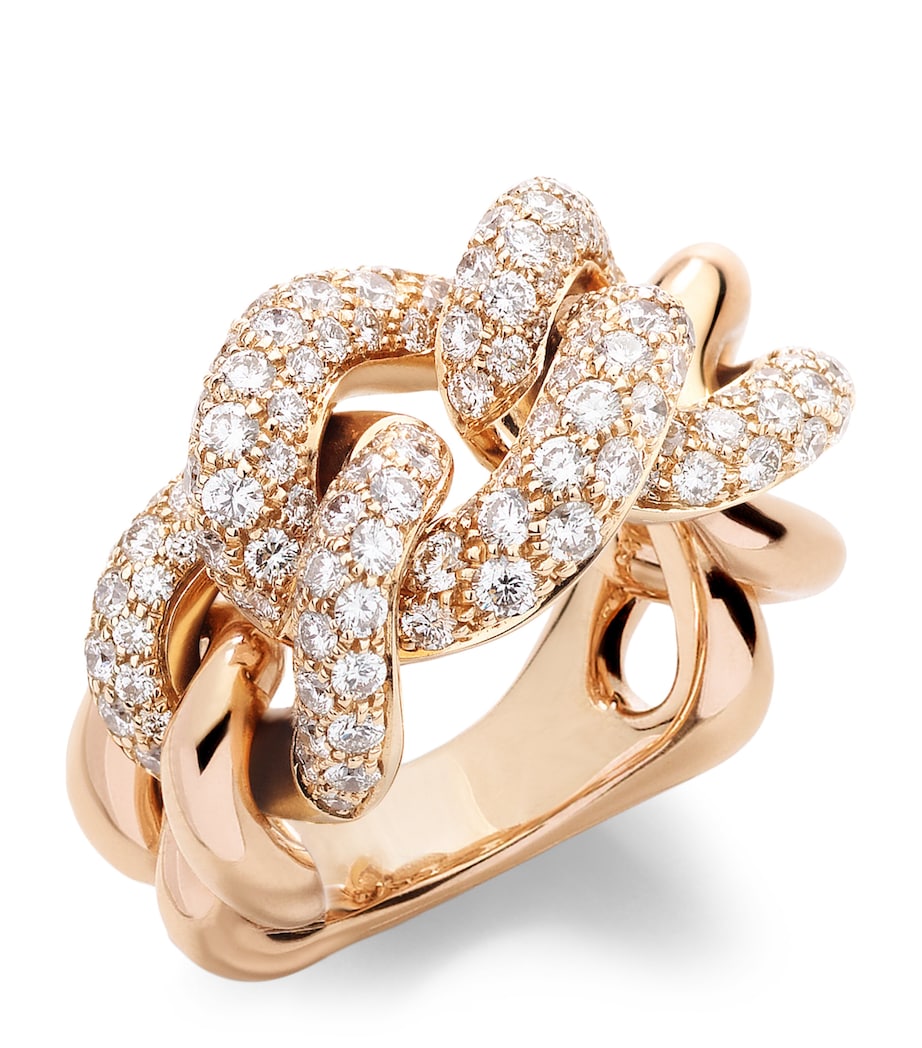 Rose Gold and Diamond Catene Ring DB000 Image 1