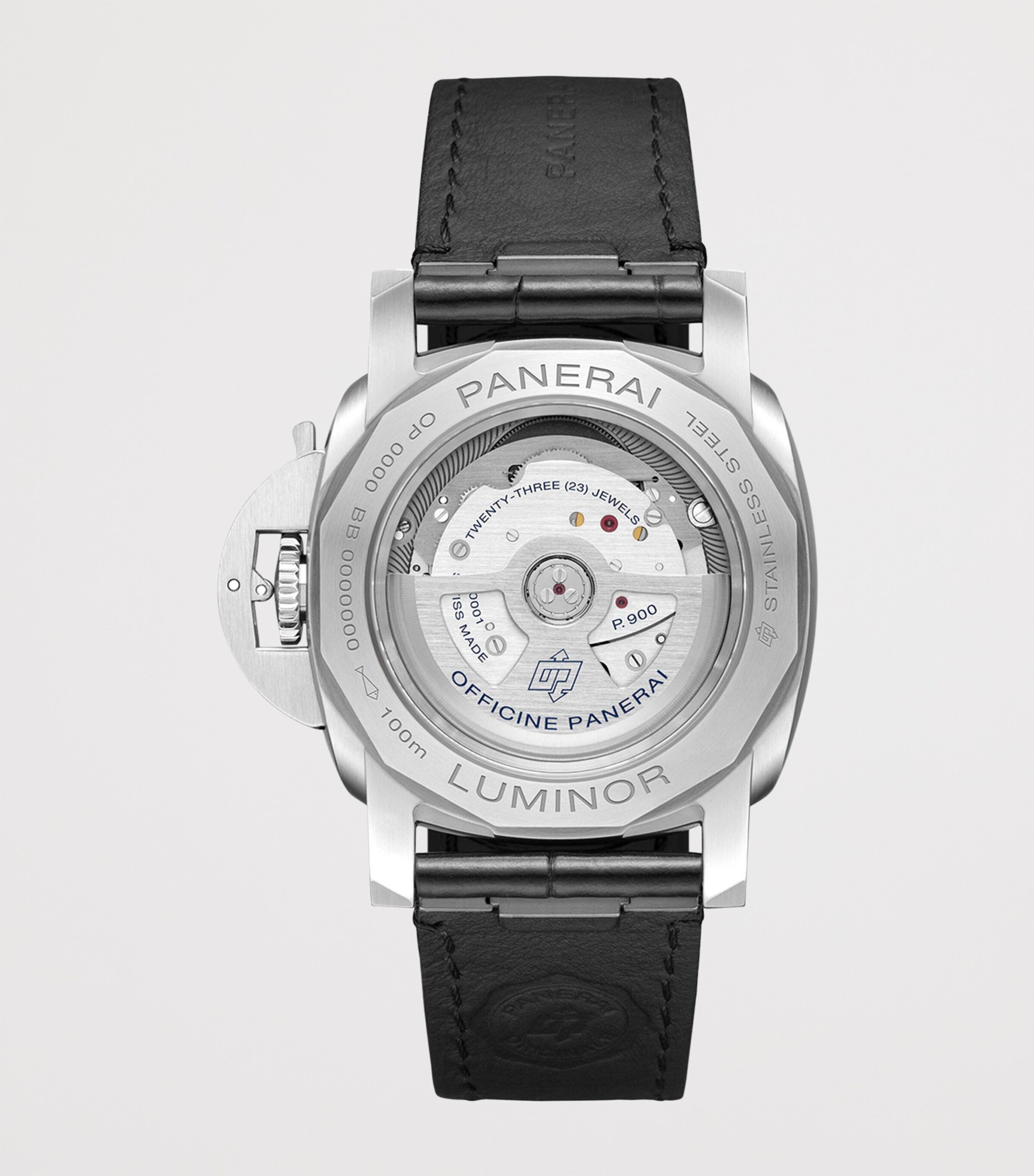 Panerai Stainless Steel Luminor Quaranta BiTempo Watch 40mm Black Image 2