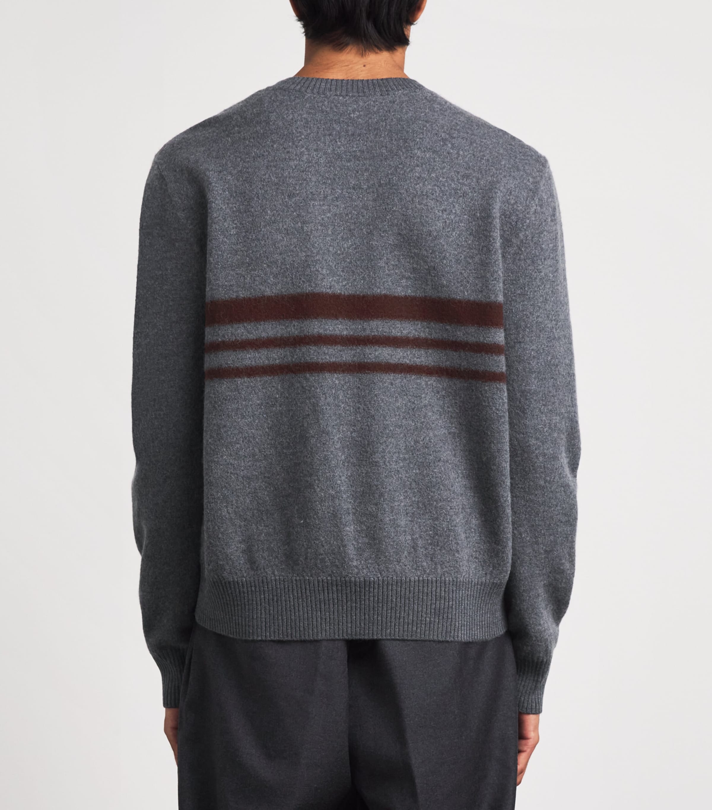 Craig Green Mens Wool Felt Stripe Sweater Grey/ Brown Image 5