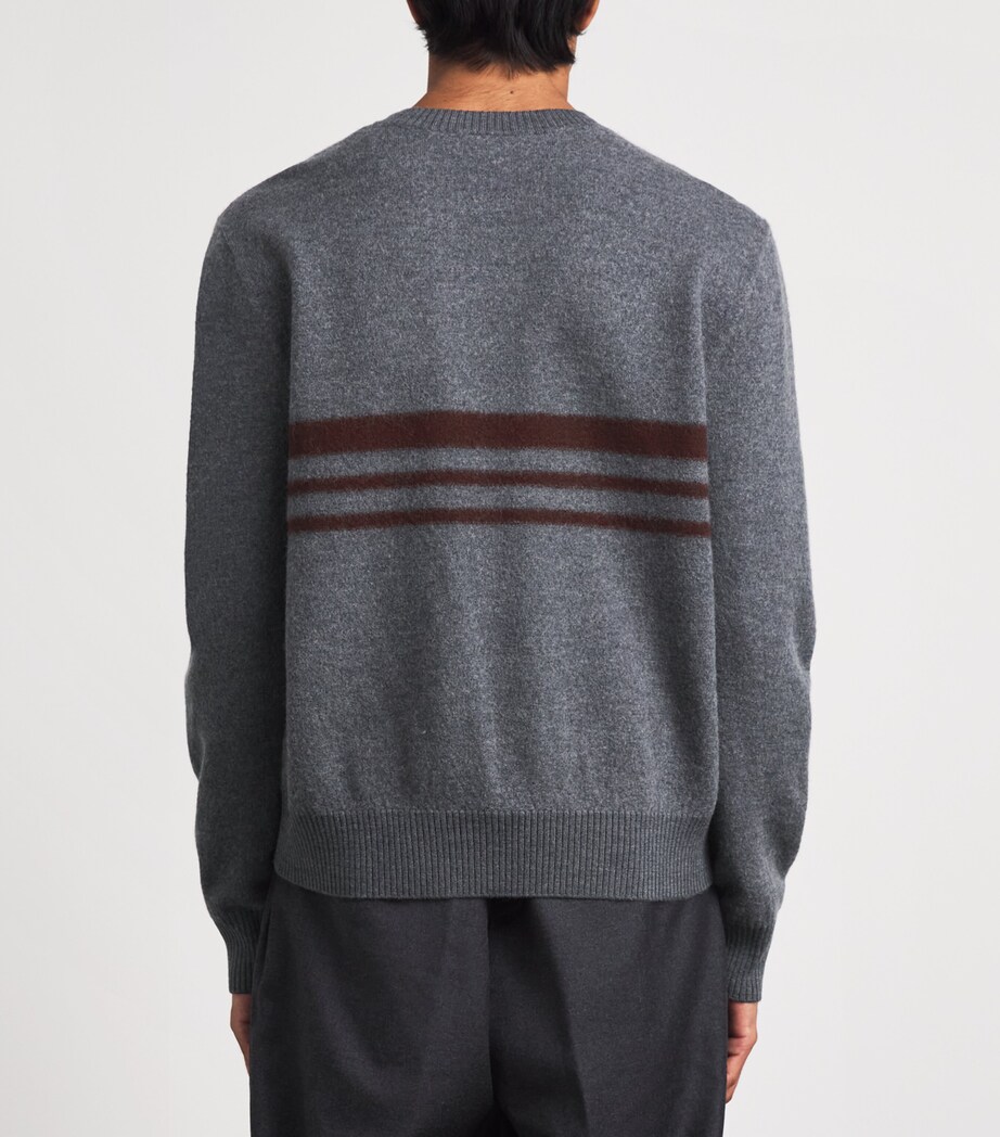 Craig Green Mens Wool Felt Stripe Sweater Grey/ Brown Image 5