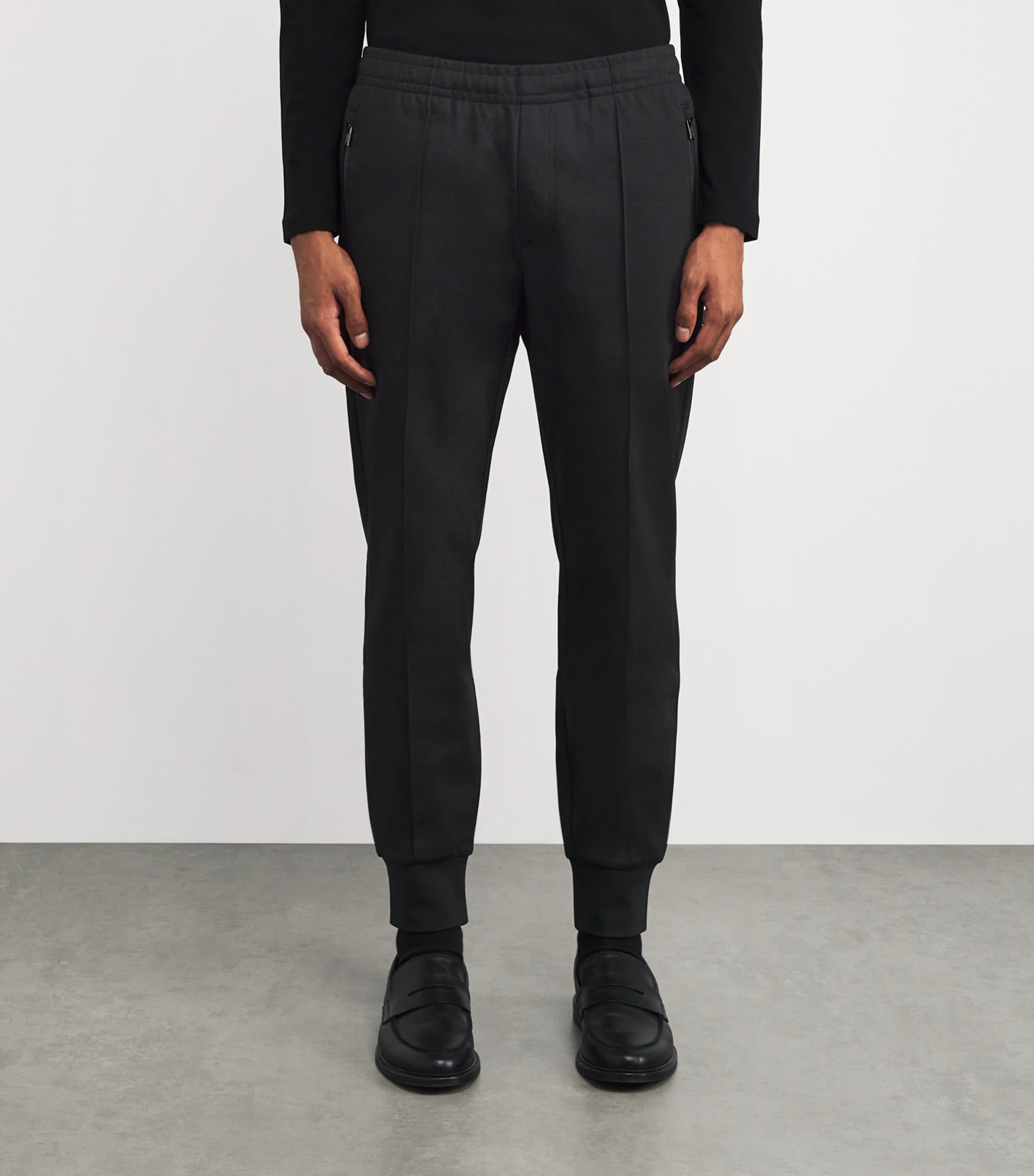 Cotton-Blend Zip-Pocket Sweatpants 999 Image 3