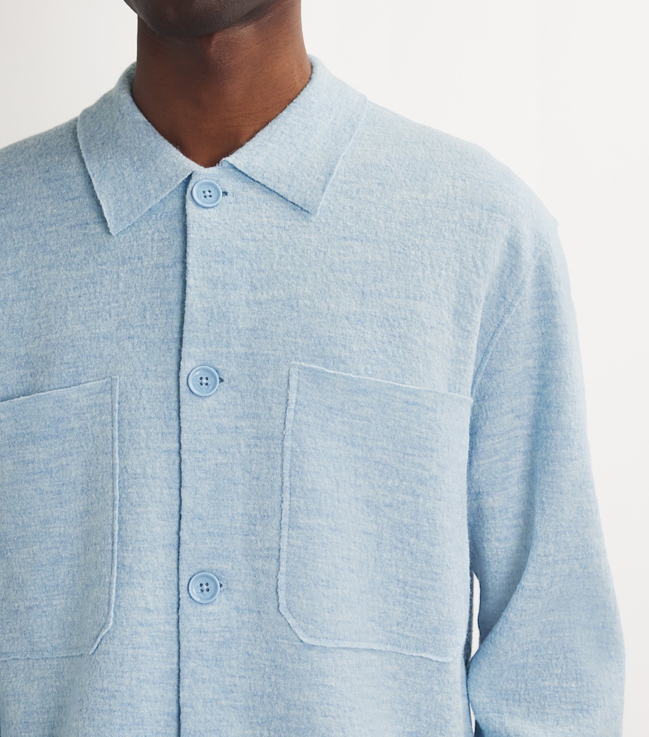 Boiled Merino Jonas Overshirt POWDER BLUE 201 Image 6