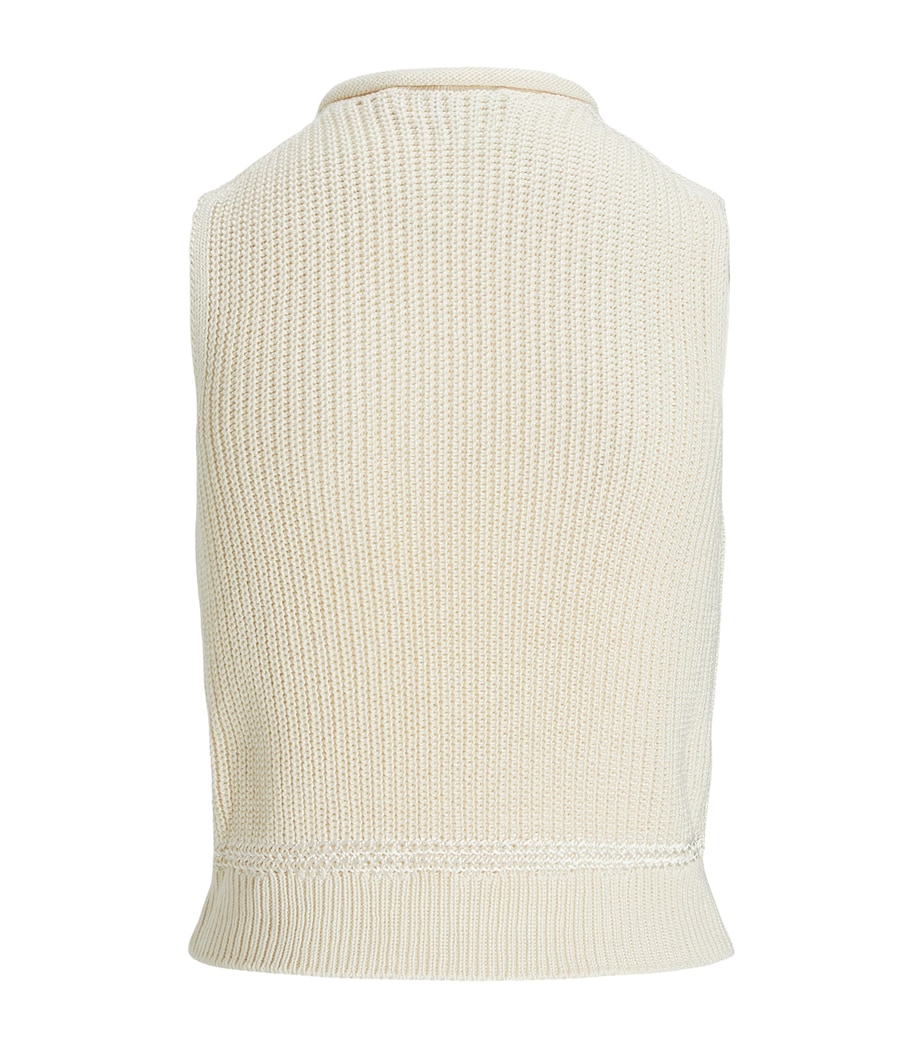 Silk-Blend Sleeveless Sweater LUX CREAM Image 2