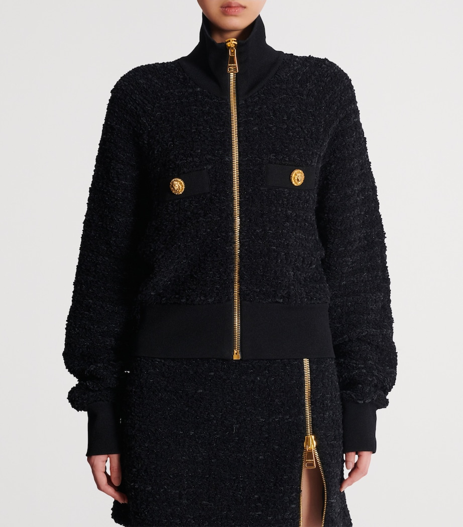 Tweed Bomber Jacket 0PA NOIR Image 2