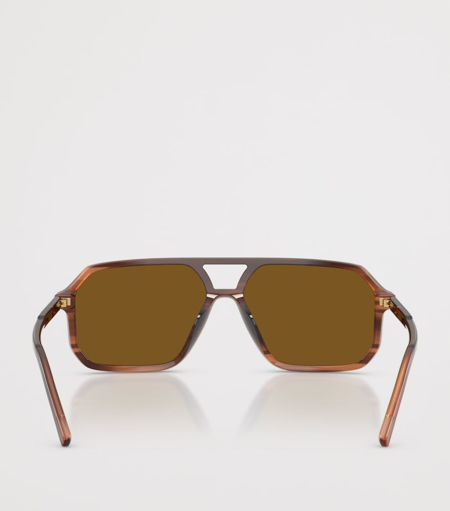 Dolce&Gabbana Acetate DG4541 Pilot Sunglasses Brown Image 4