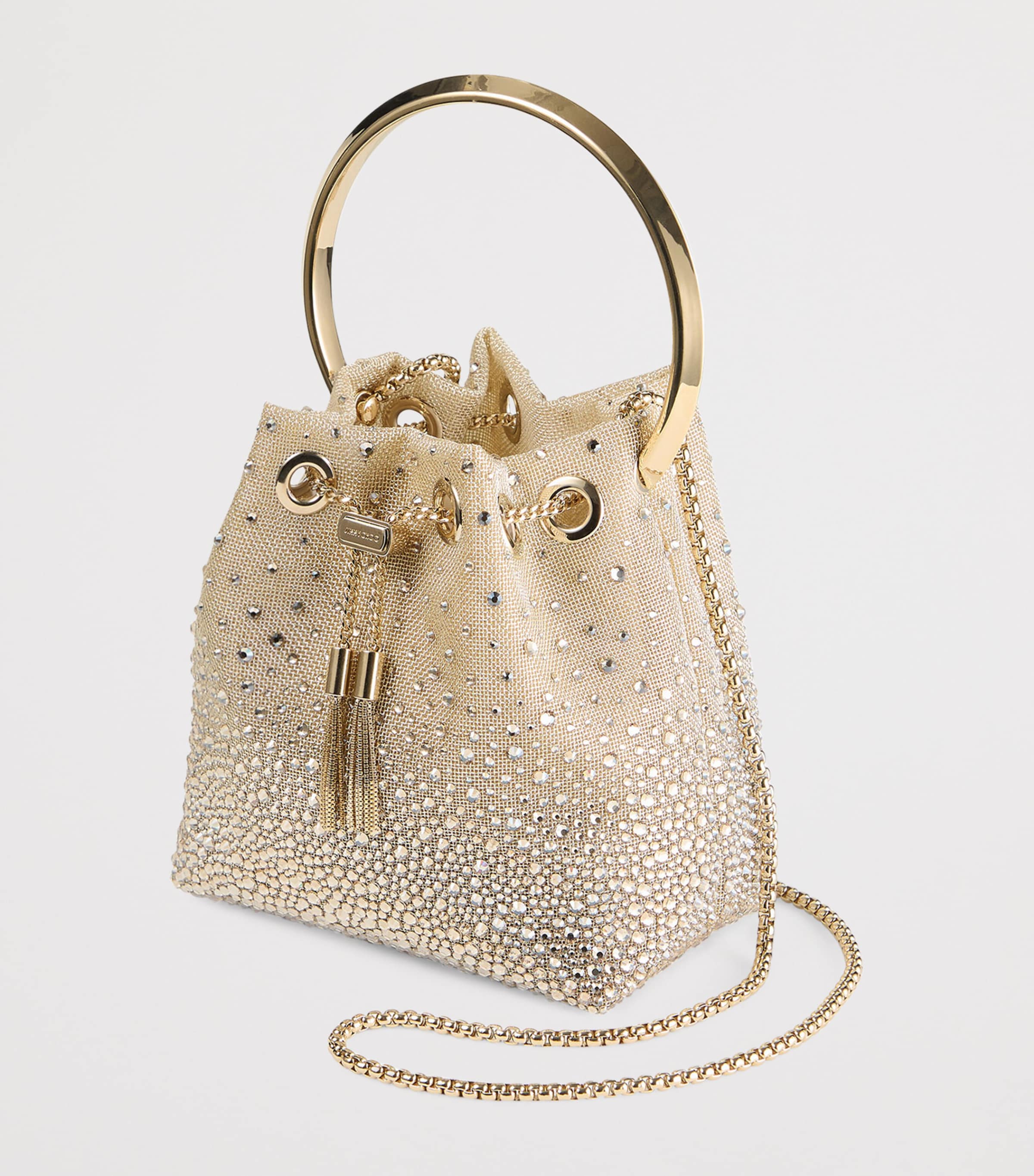 Metallic Mesh Bon Bon Top-Handle Bag HONEY MIX/LIGHT GOLD Image 3