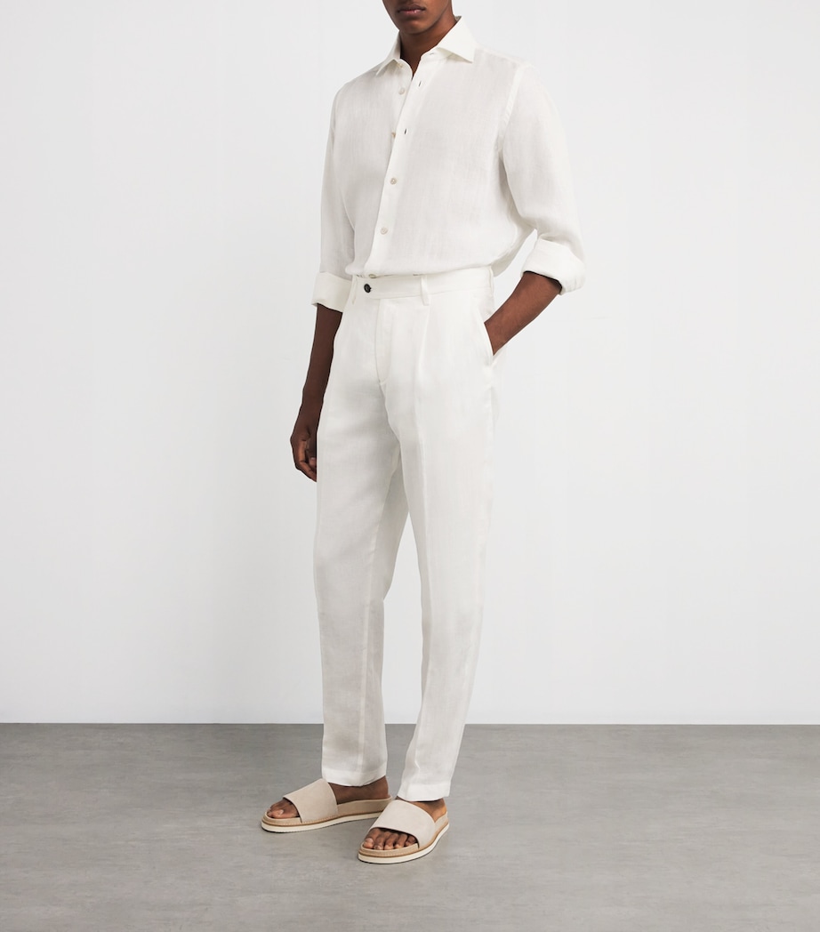 x Harrods Linen Shirt BIANCO Image 2