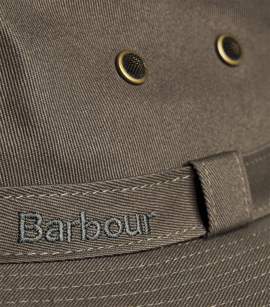 Waxed Cotton Dawson Safari Hat OLIVEOL51 Image 3