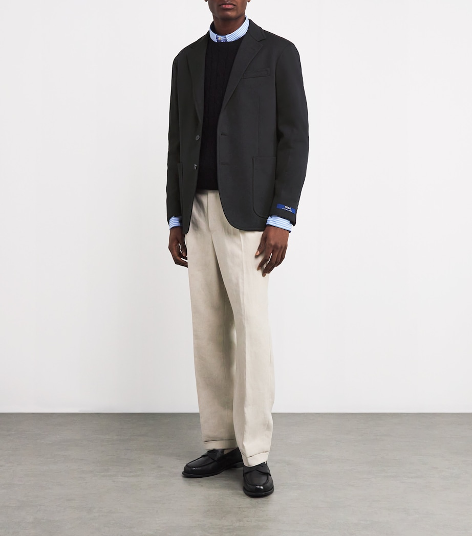 Double-Knit Blazer BLACK Image 2