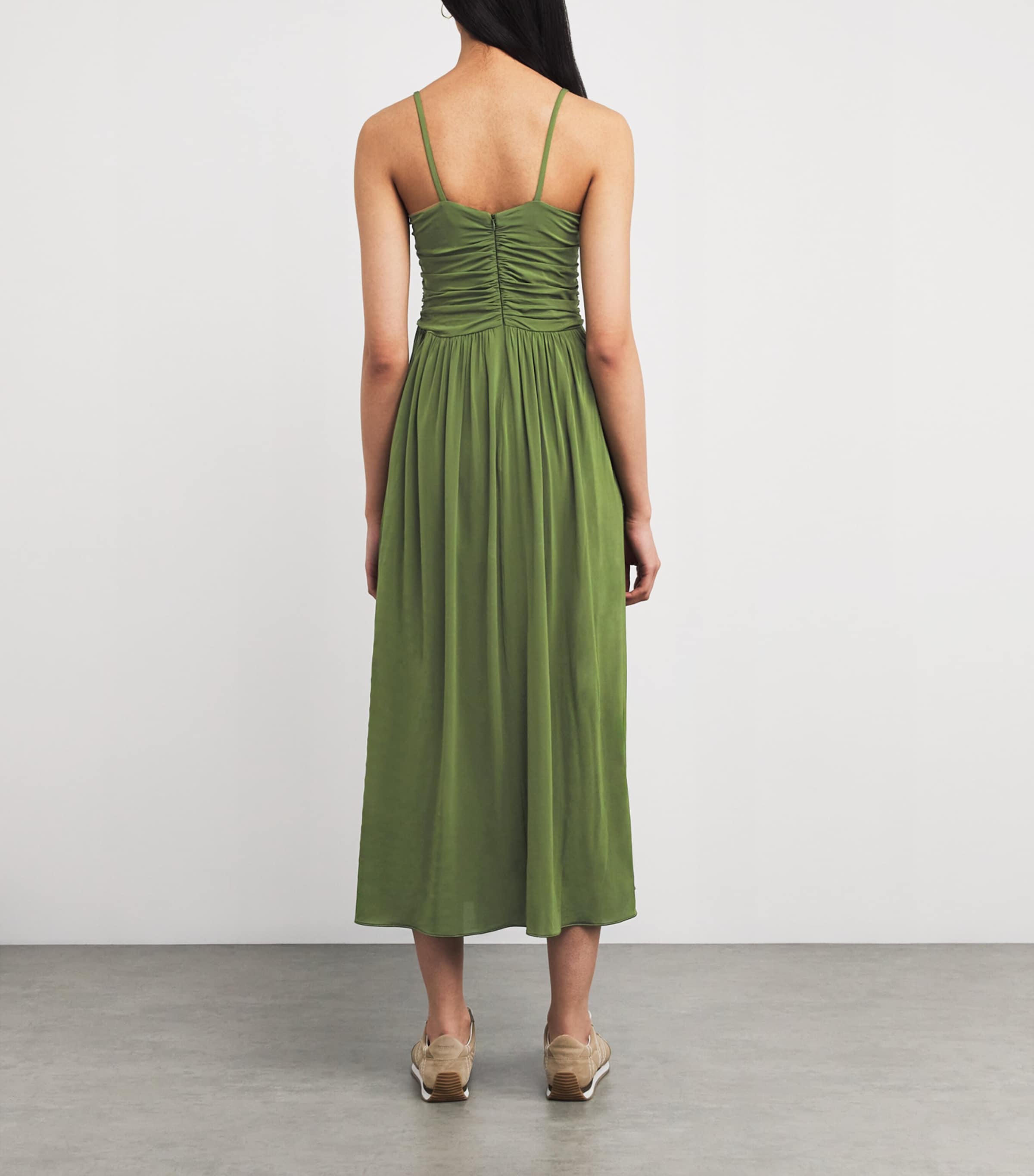 Weekend Max Mara Green Sleeveless Midi Dress | Harrods US