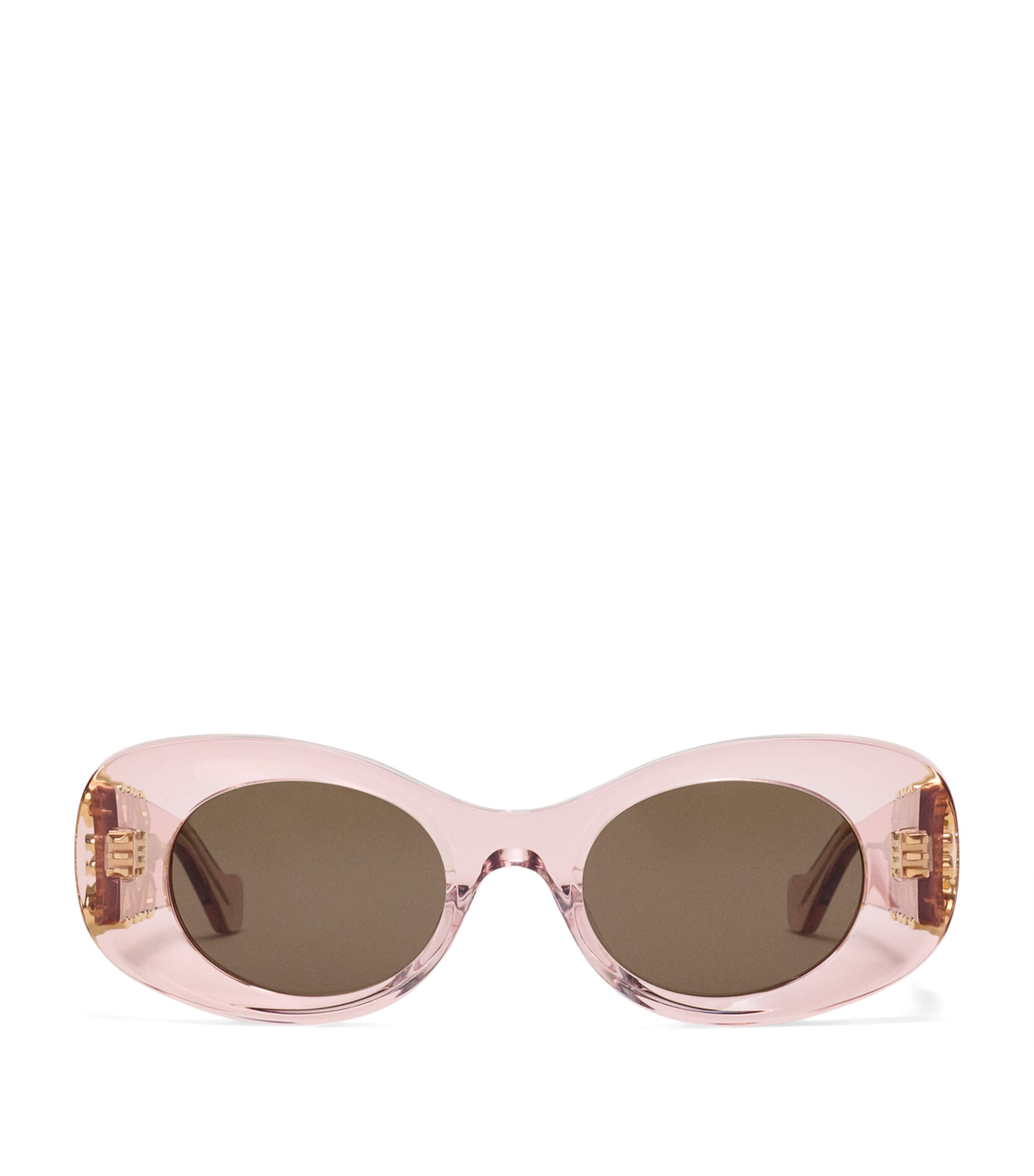 LOEWE Bevelled Oval Sunglasses Transparent Rose Image 1