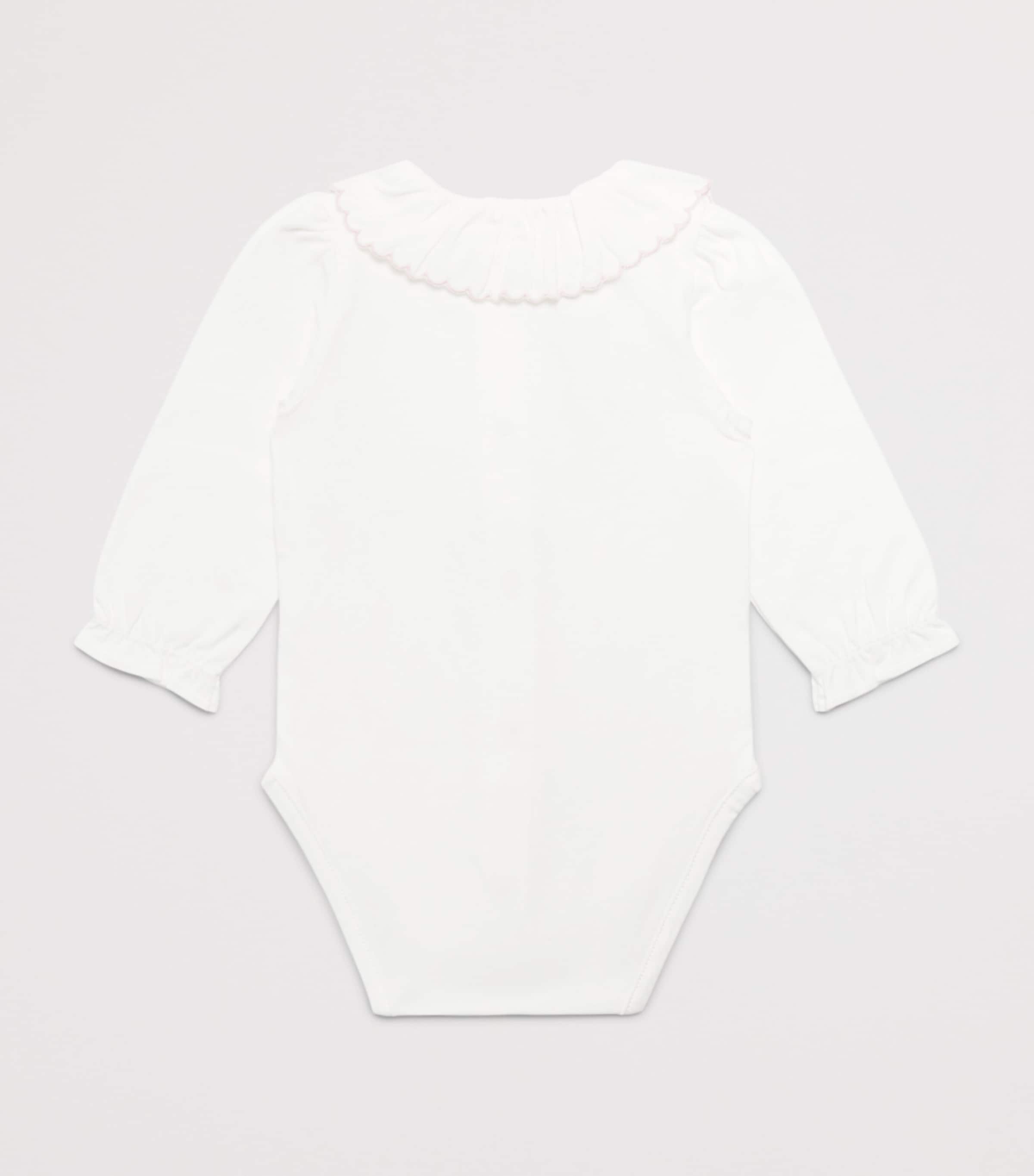 Patachou Embroidered-Collar Bodysuit (0-24 Months) Ecru Image 2