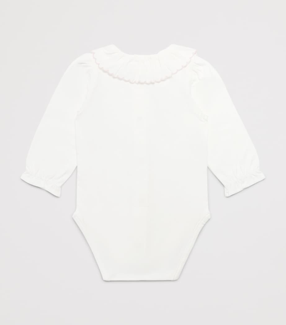 Patachou Embroidered-Collar Bodysuit (0-24 Months) Ecru Image 2