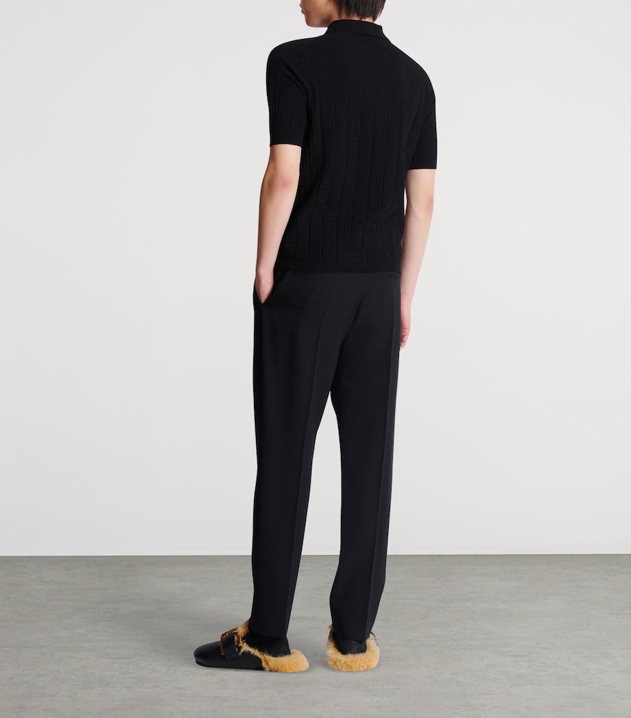 Knitted Monogram Polo Shirt 0PA NOIR Image 3