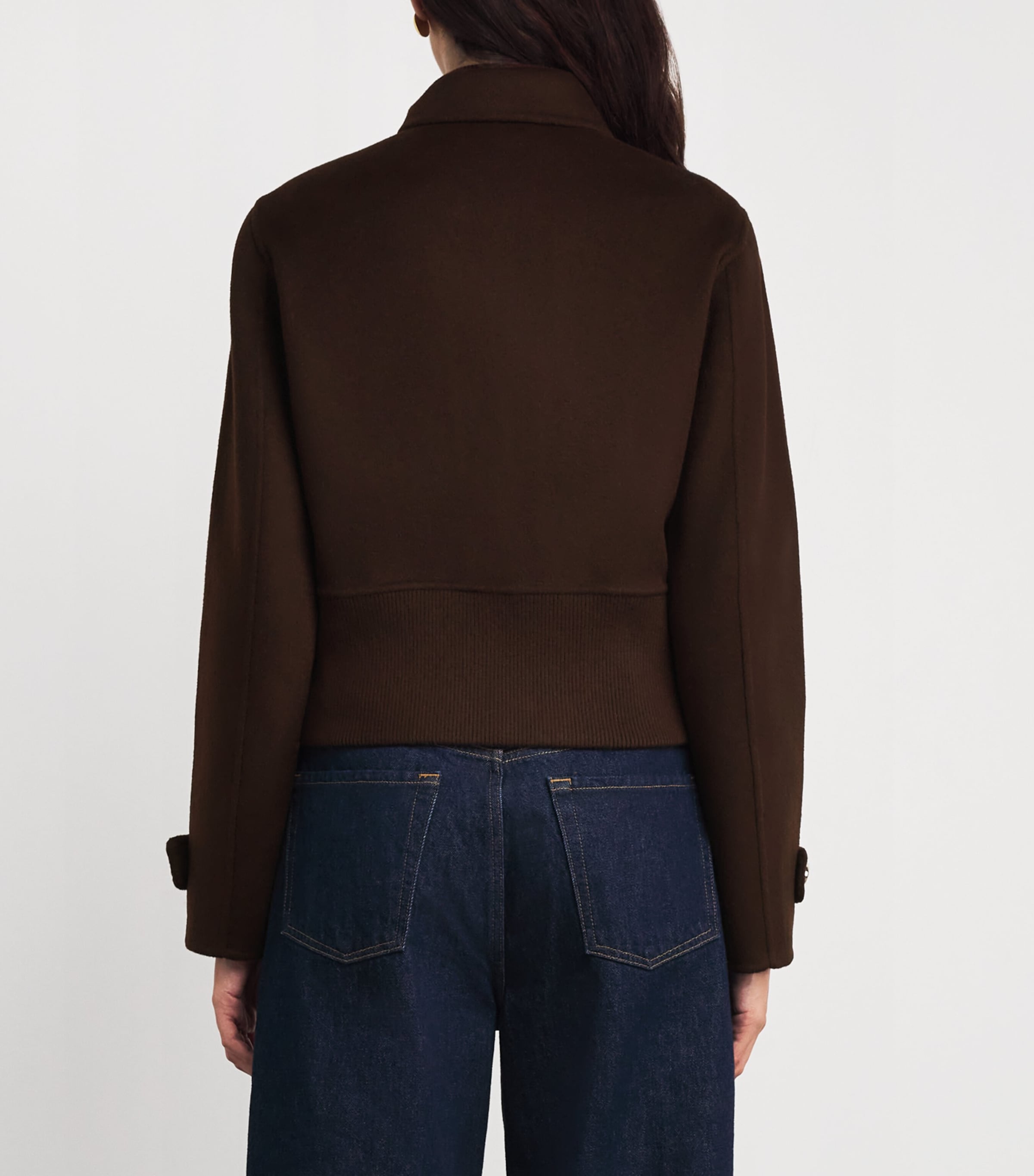 Wool-Blend Jacket DARK BROWN Image 4