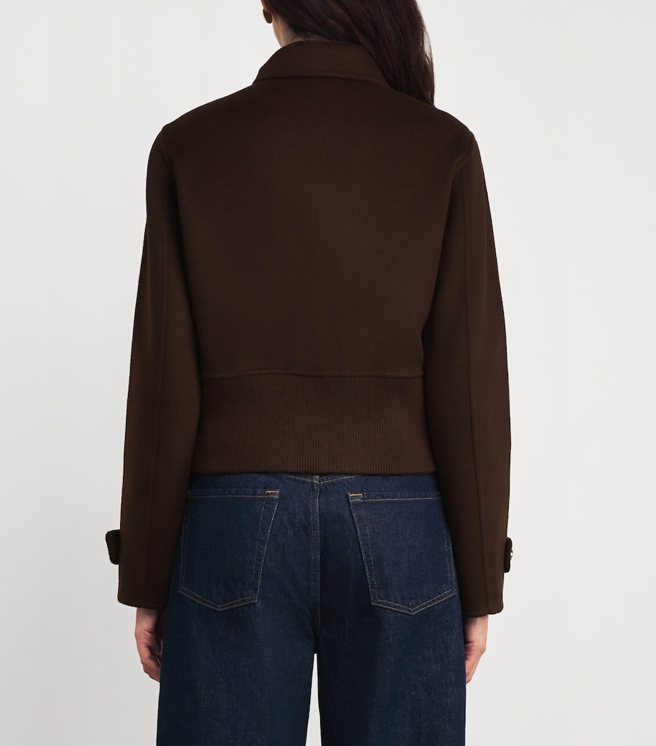 Wool-Blend Jacket DARK BROWN Image 4