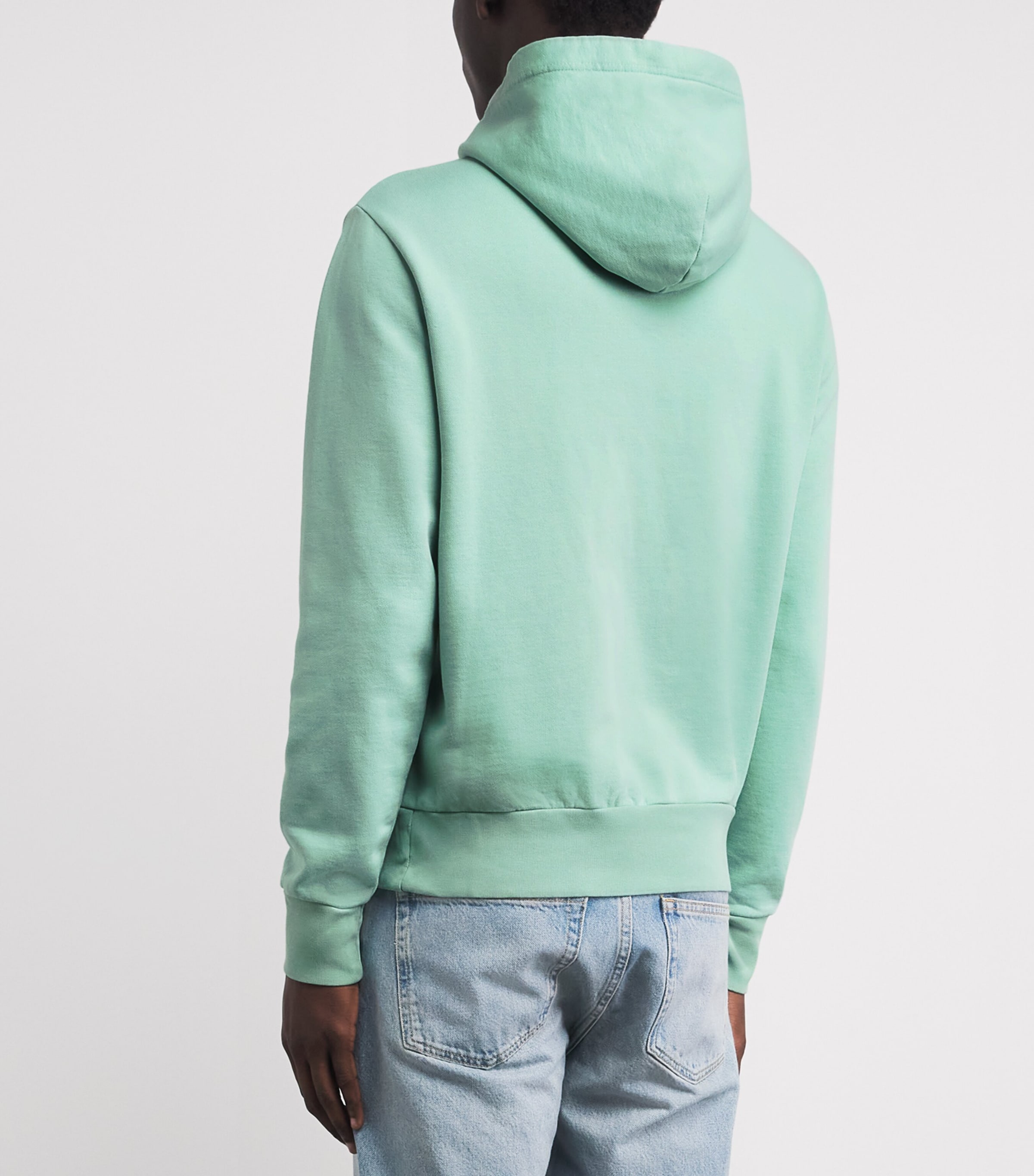 Polo Ralph Lauren Mens Cotton Loopback Fleece Polo Pony Hoodie Celadon Image 5