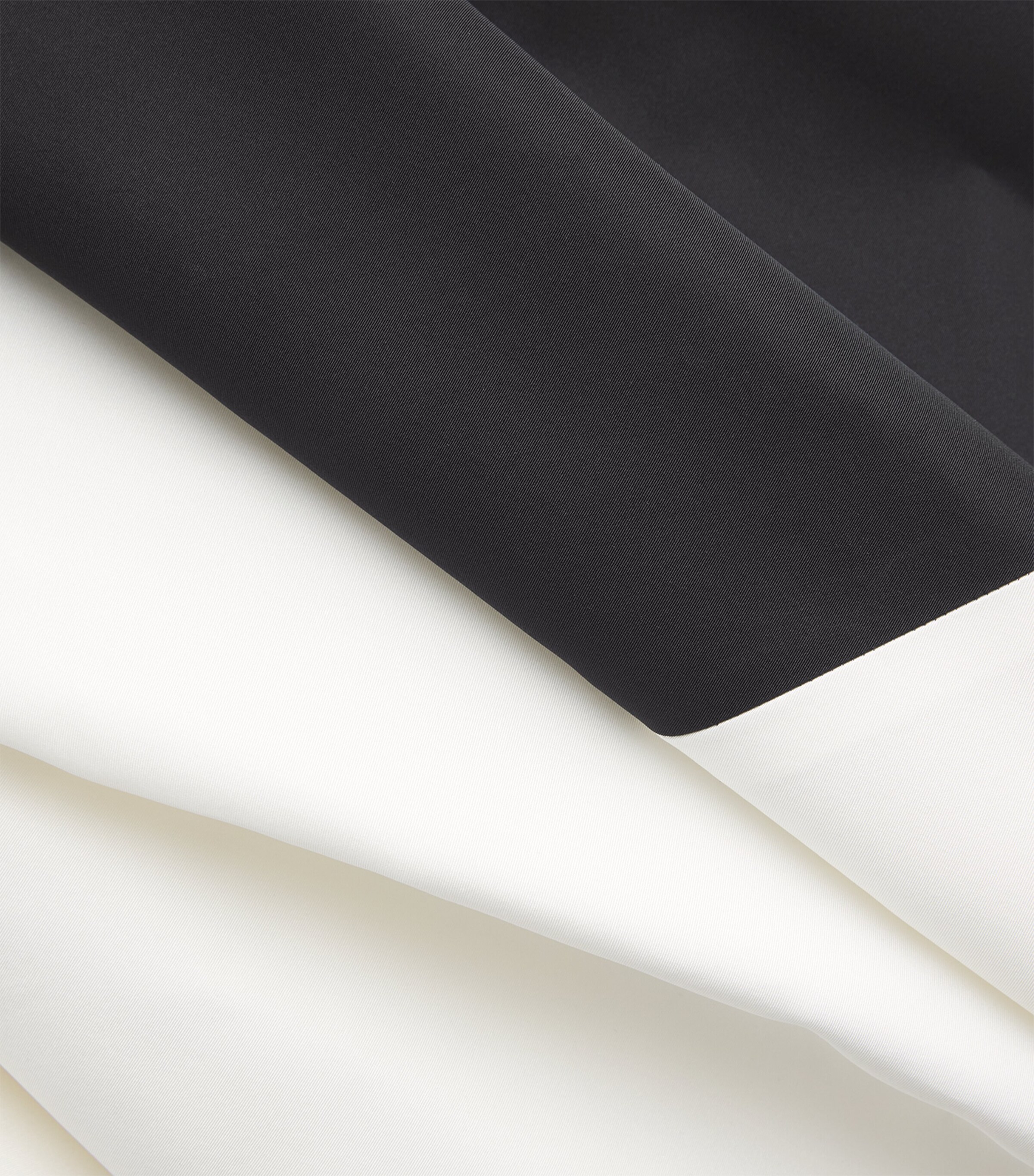 Silk Colour-Block Strapless Gown 003 BLACK/WHITE Image 5