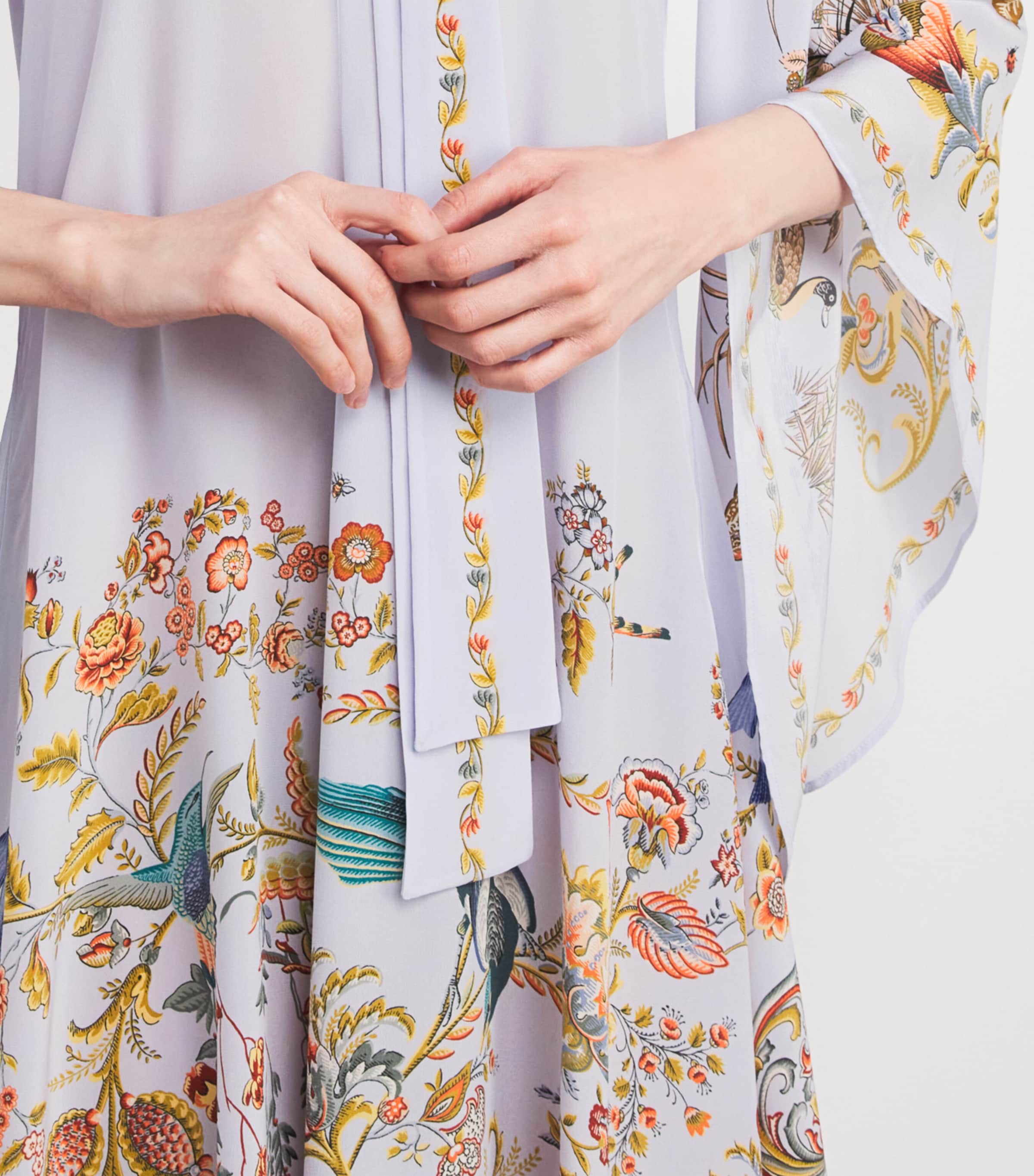 Silk Printed Maxi Dress X0802 Image 6