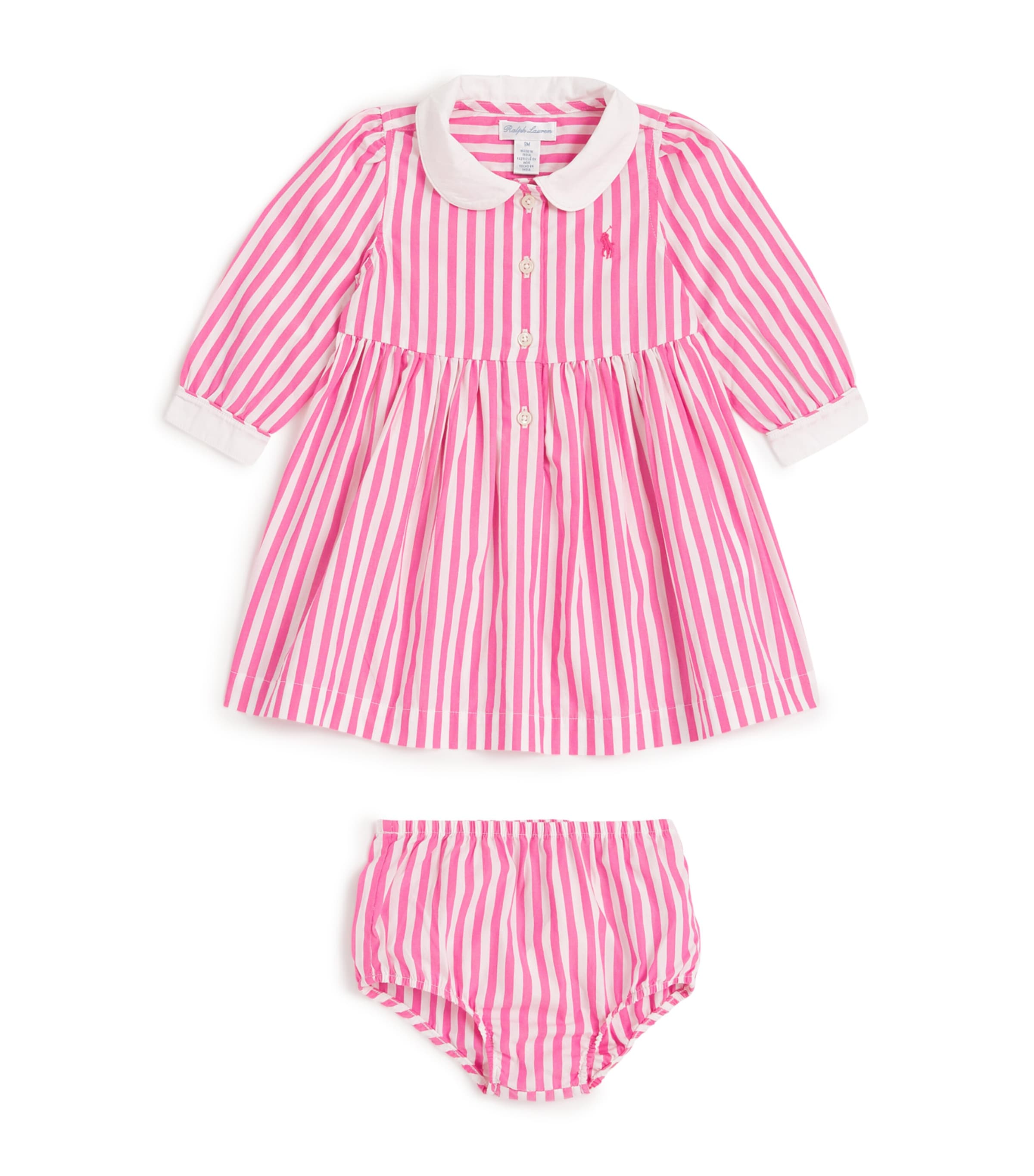 Cotton Poplin Stripe Shirt Dress (3-24 Months) MULTI Image 1