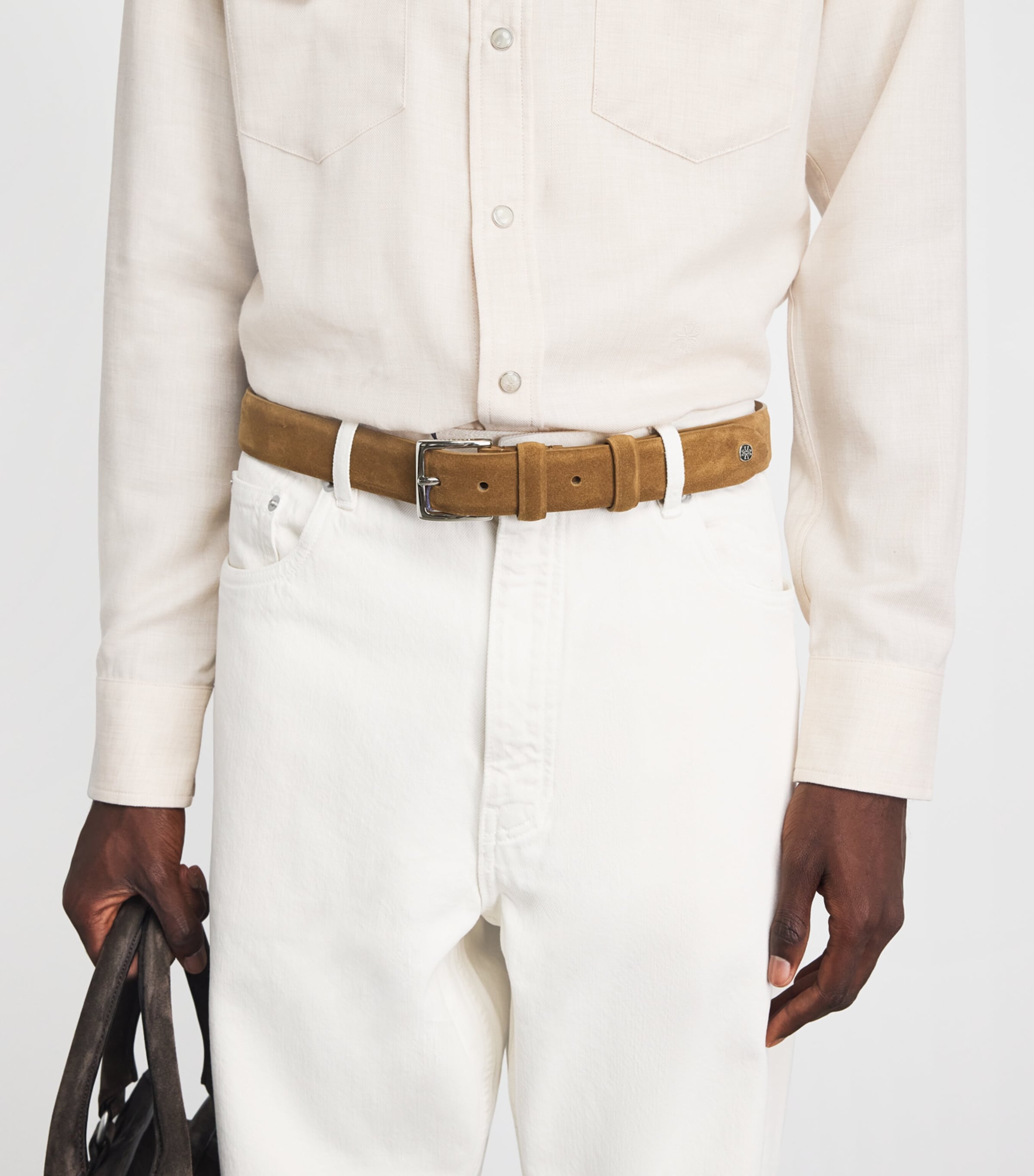 Jacob Cohën Suede Belt Light Rust Br. Image 2