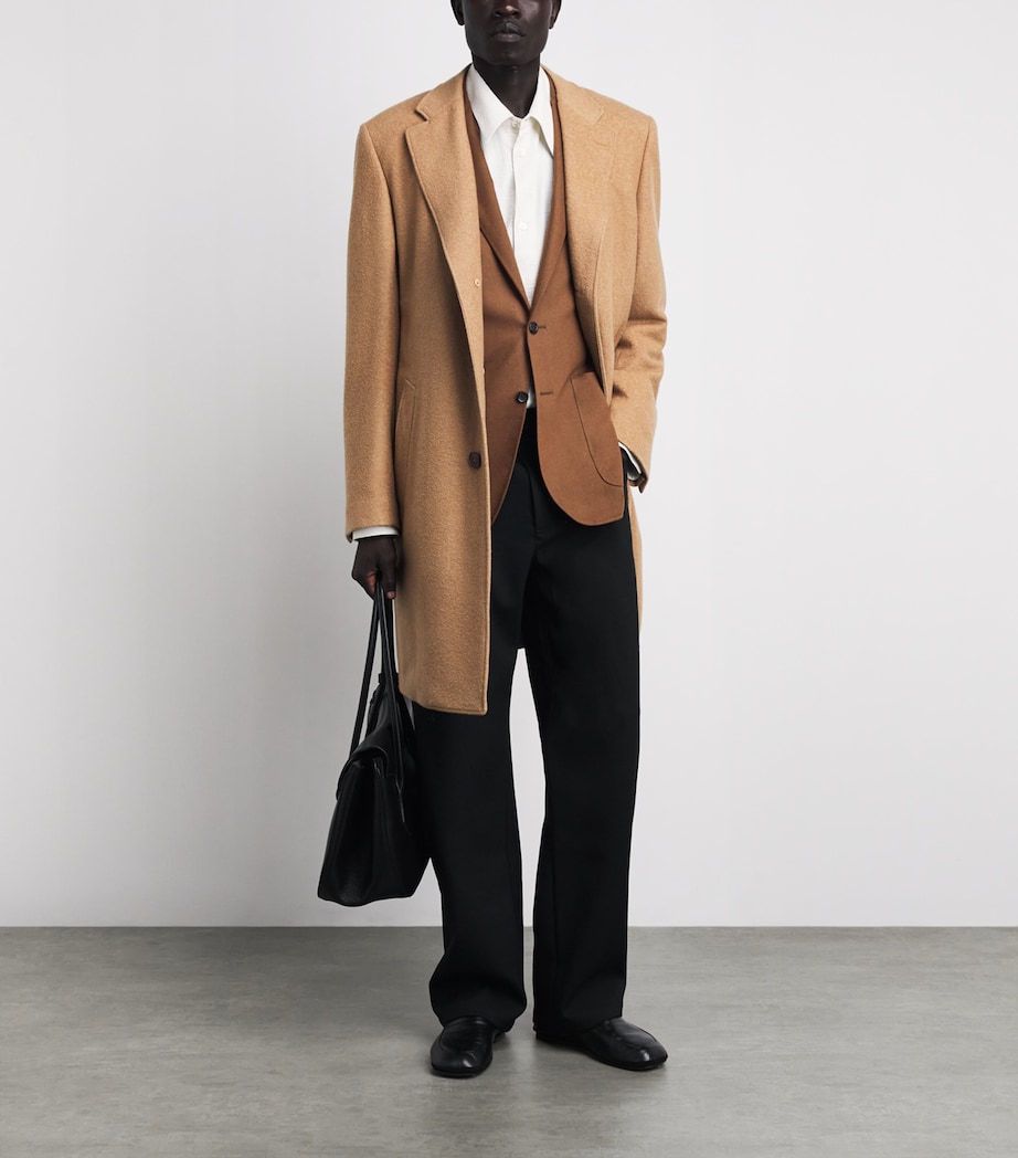 Canali Mens Stretch-Wool Single-Breasted Blazer Image 2