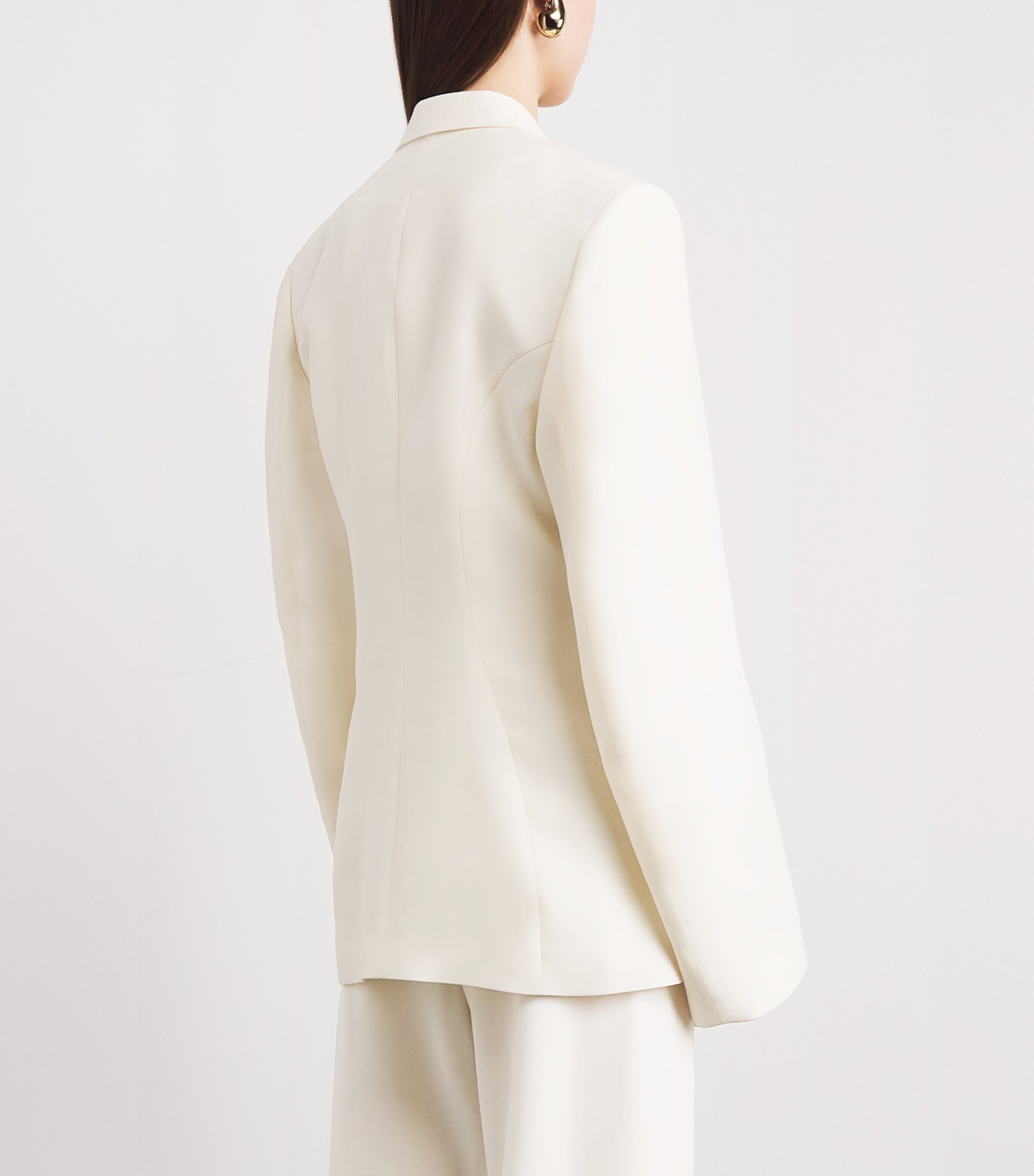 BITE Studios Womens Organic Wool-Silk Serena Blazer Off White Image 5