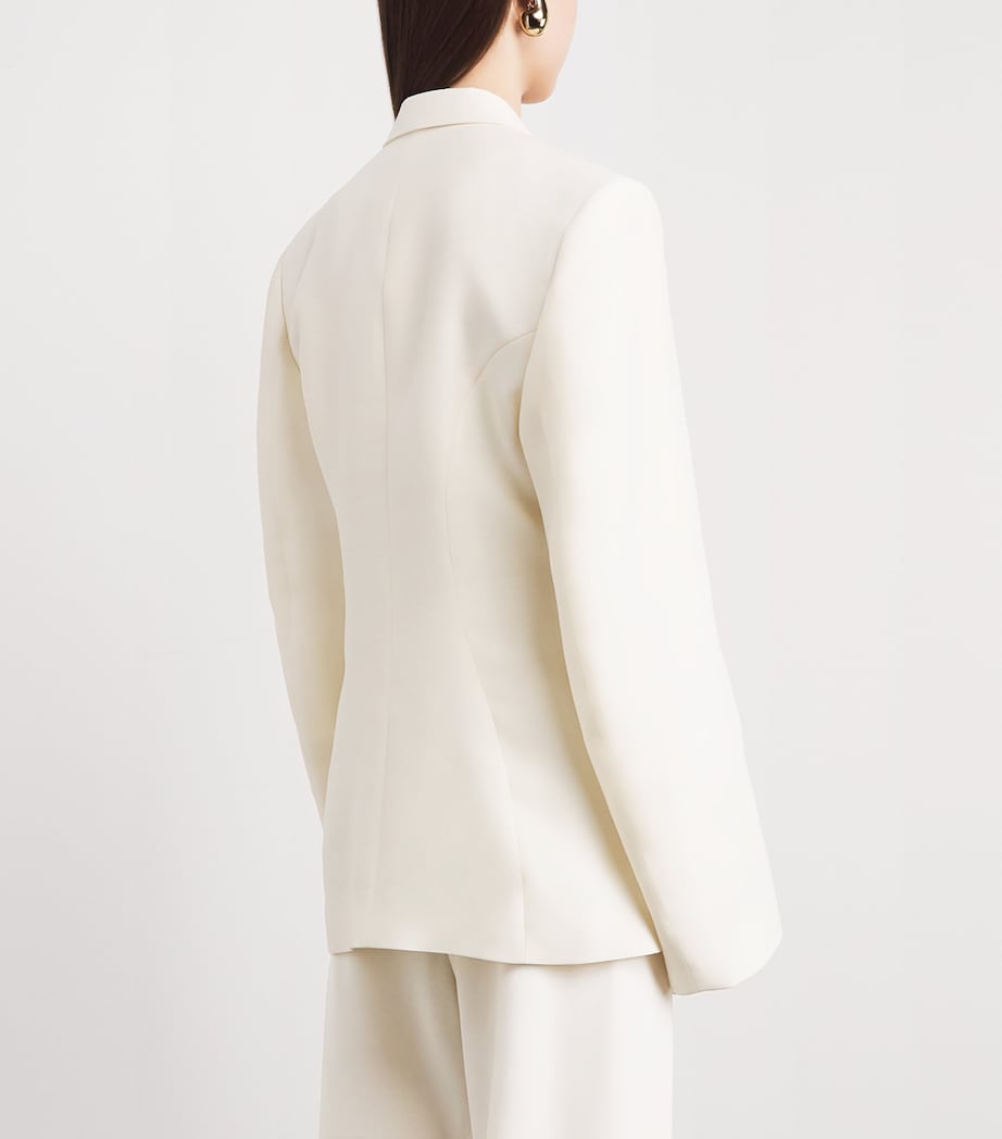 BITE Studios Womens Organic Wool-Silk Serena Blazer Off White Image 5