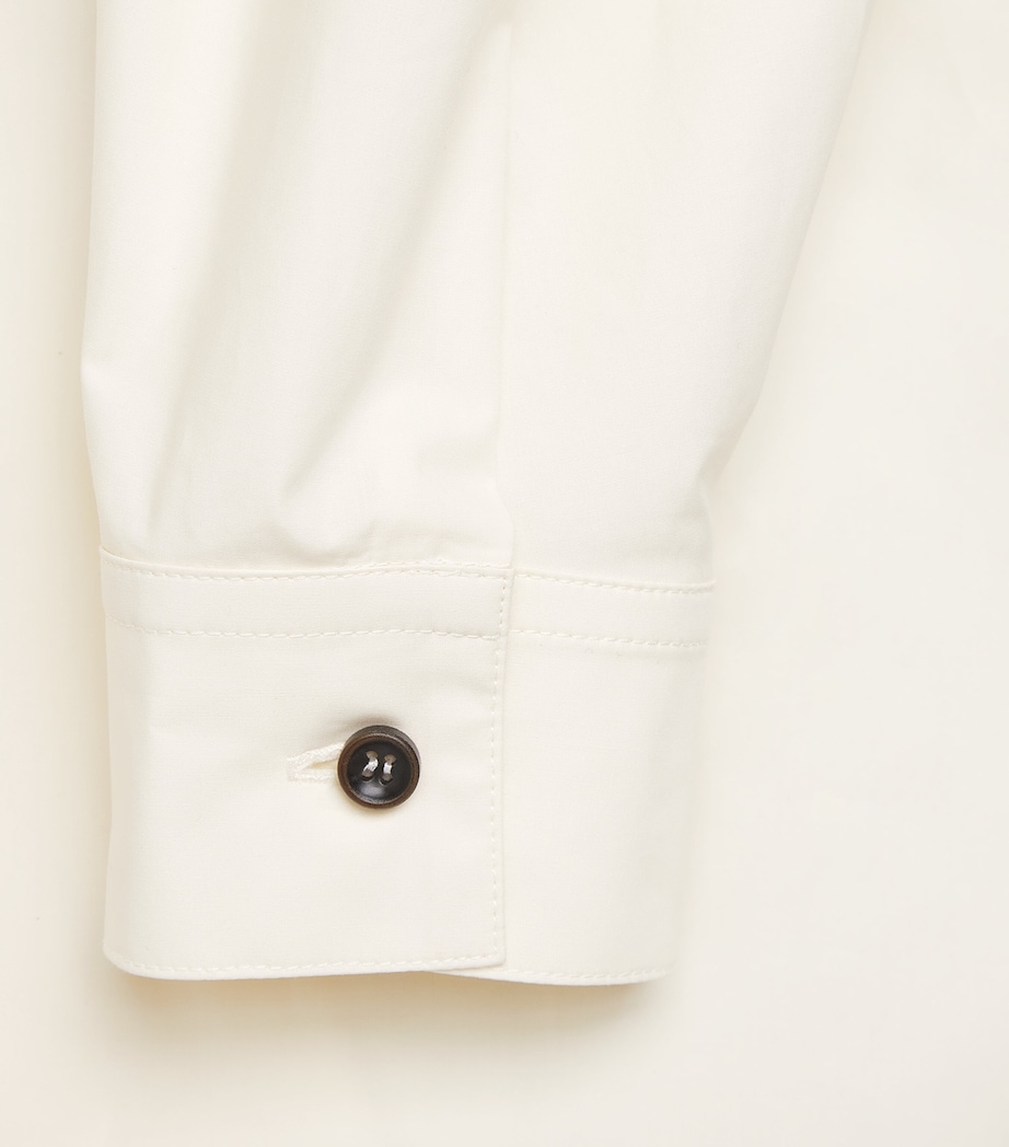 RETORI Womens Cotton Poplin Maxi Shirt Dress White Image 6