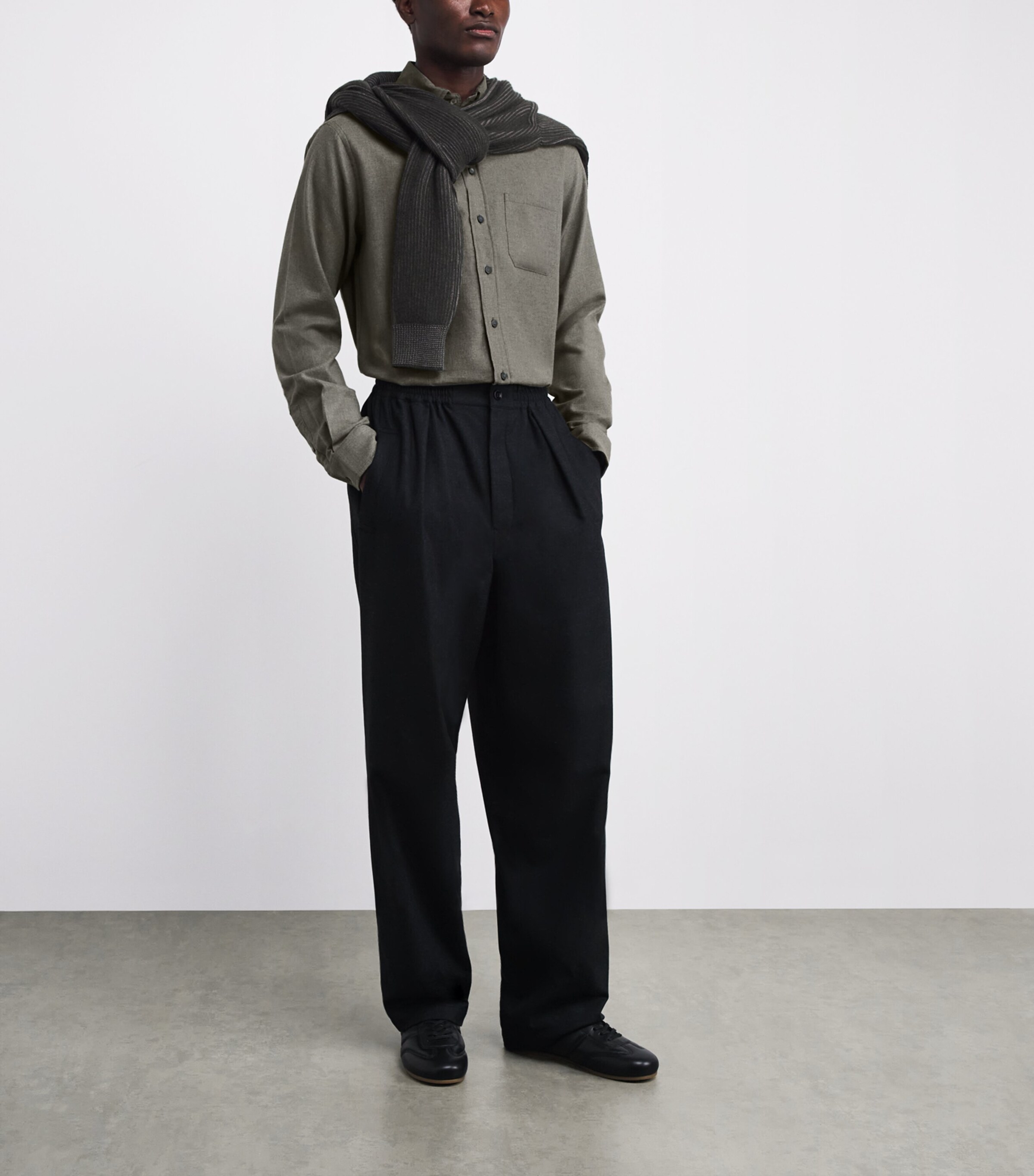 Cotton Button-Up Shirt SAGE GREEN G53 Image 2