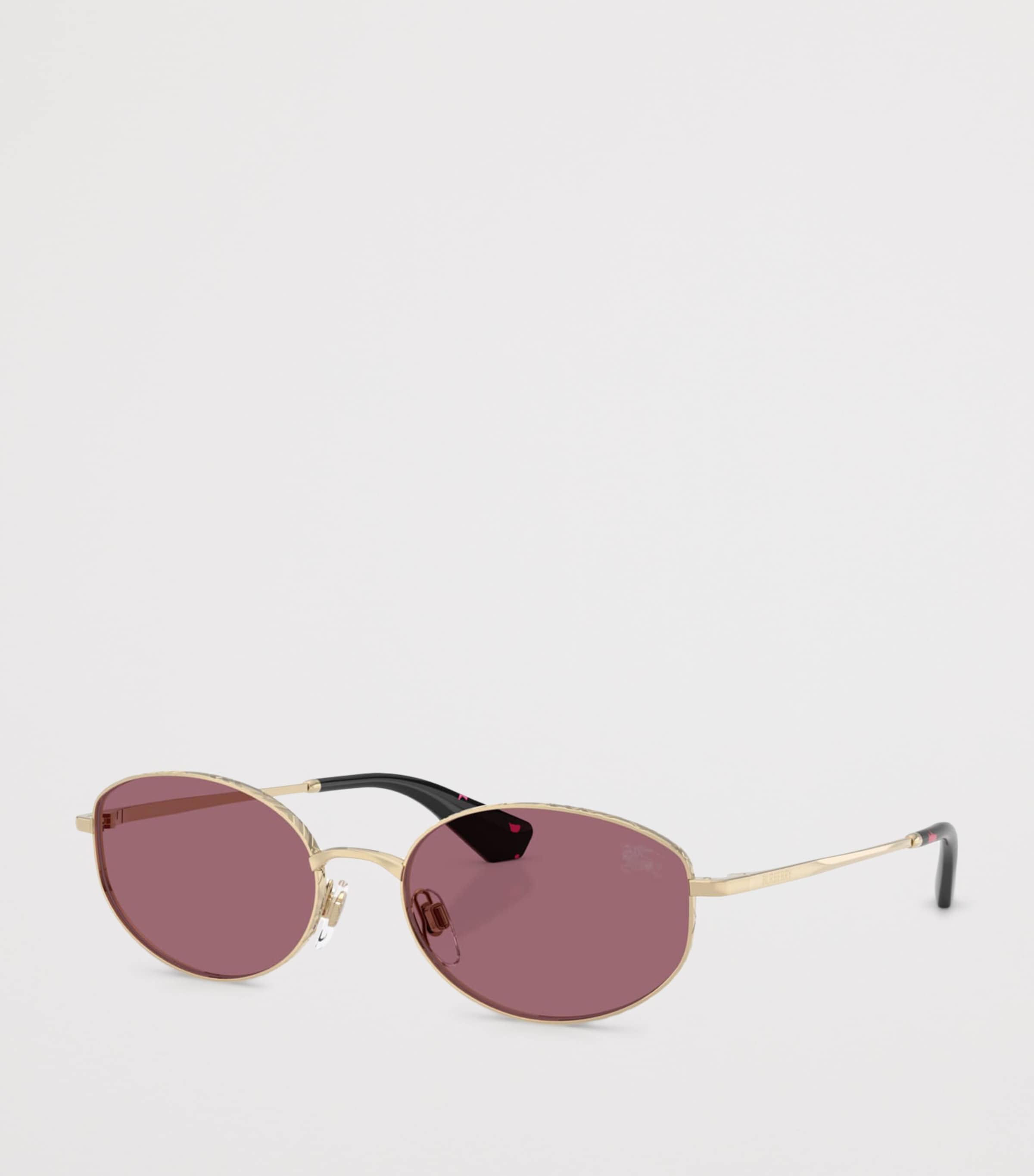 Burberry Metal BE3169 Oval Sunglasses Gold Image 2