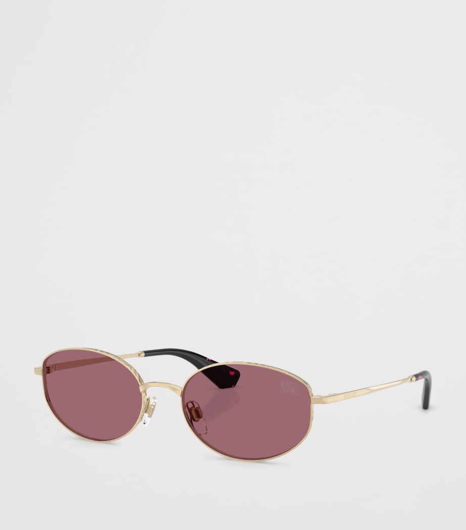 Burberry Metal BE3169 Oval Sunglasses Gold Image 2