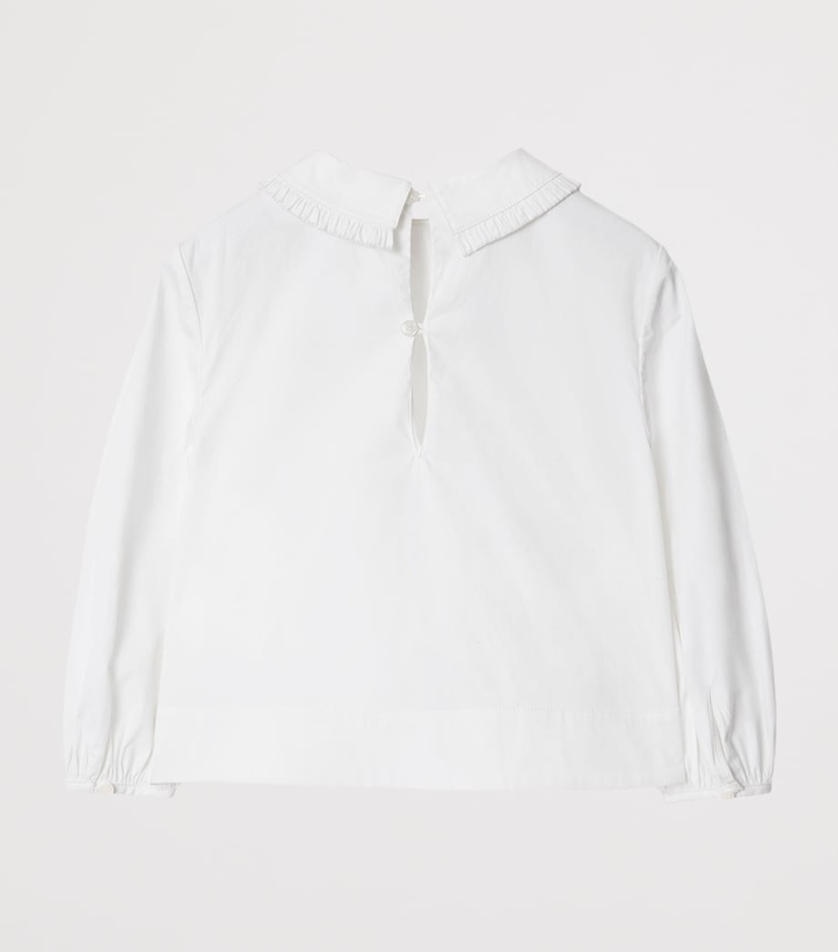 Burberry Kids Stretch-Cotton EKD Shirt (3-12 Years) White Image 2
