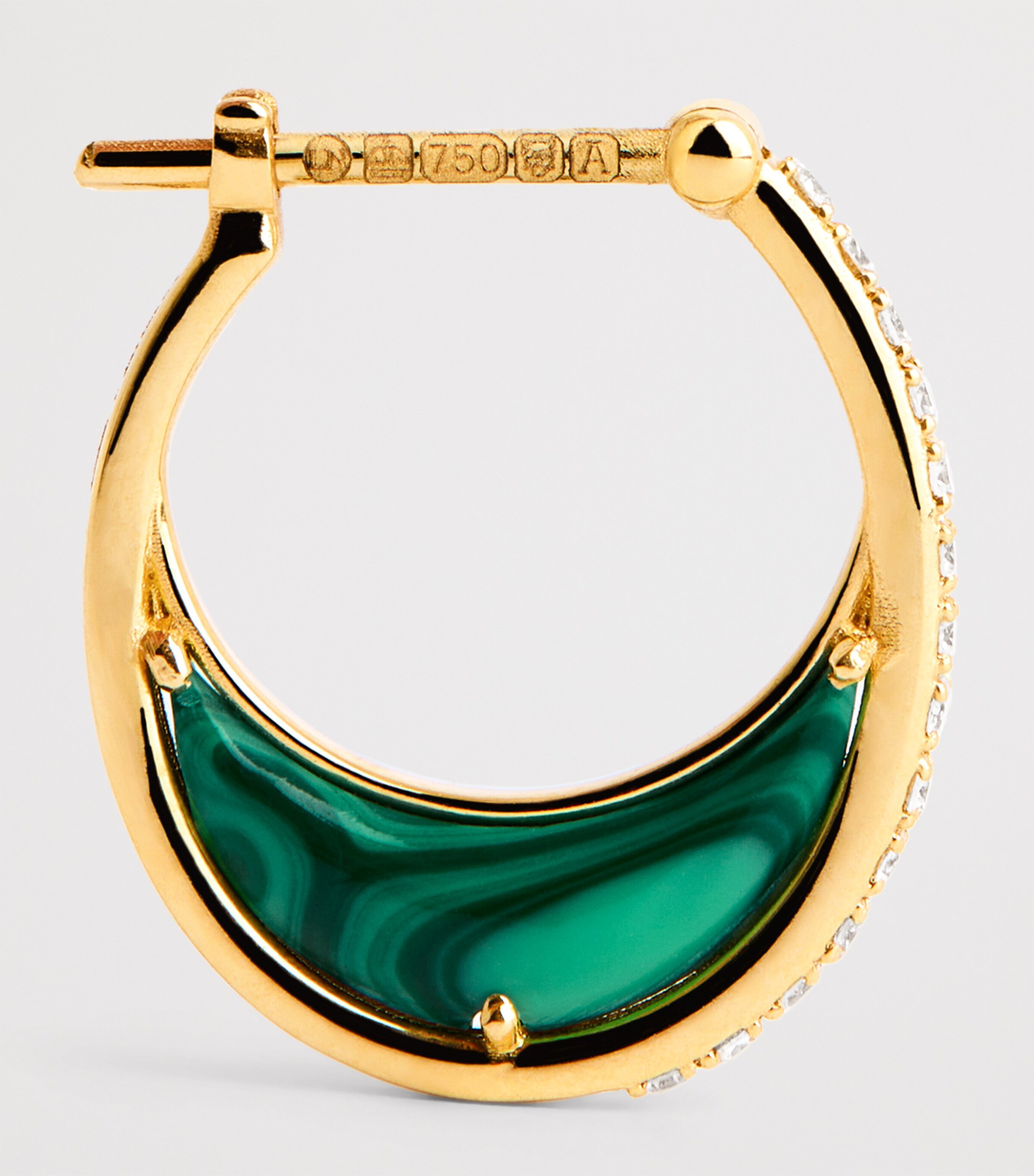 L'ATELIER NAWBAR Yellow Gold and Diamond Bloop Moon Lot N*91 Hoop Earrings Yellow Gold Image 4