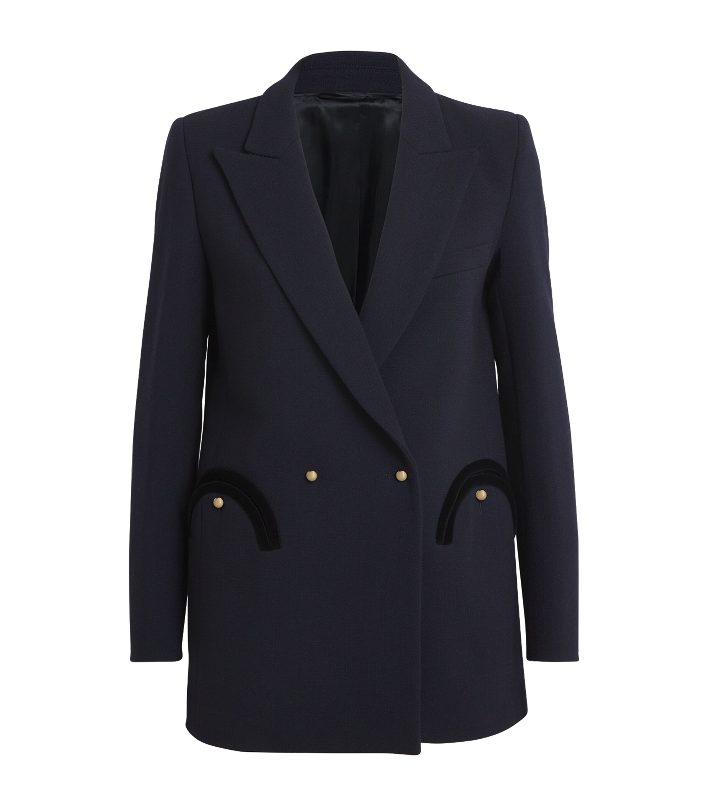 Blazé Milano Virgin Wool Everyday Blazer In Navy