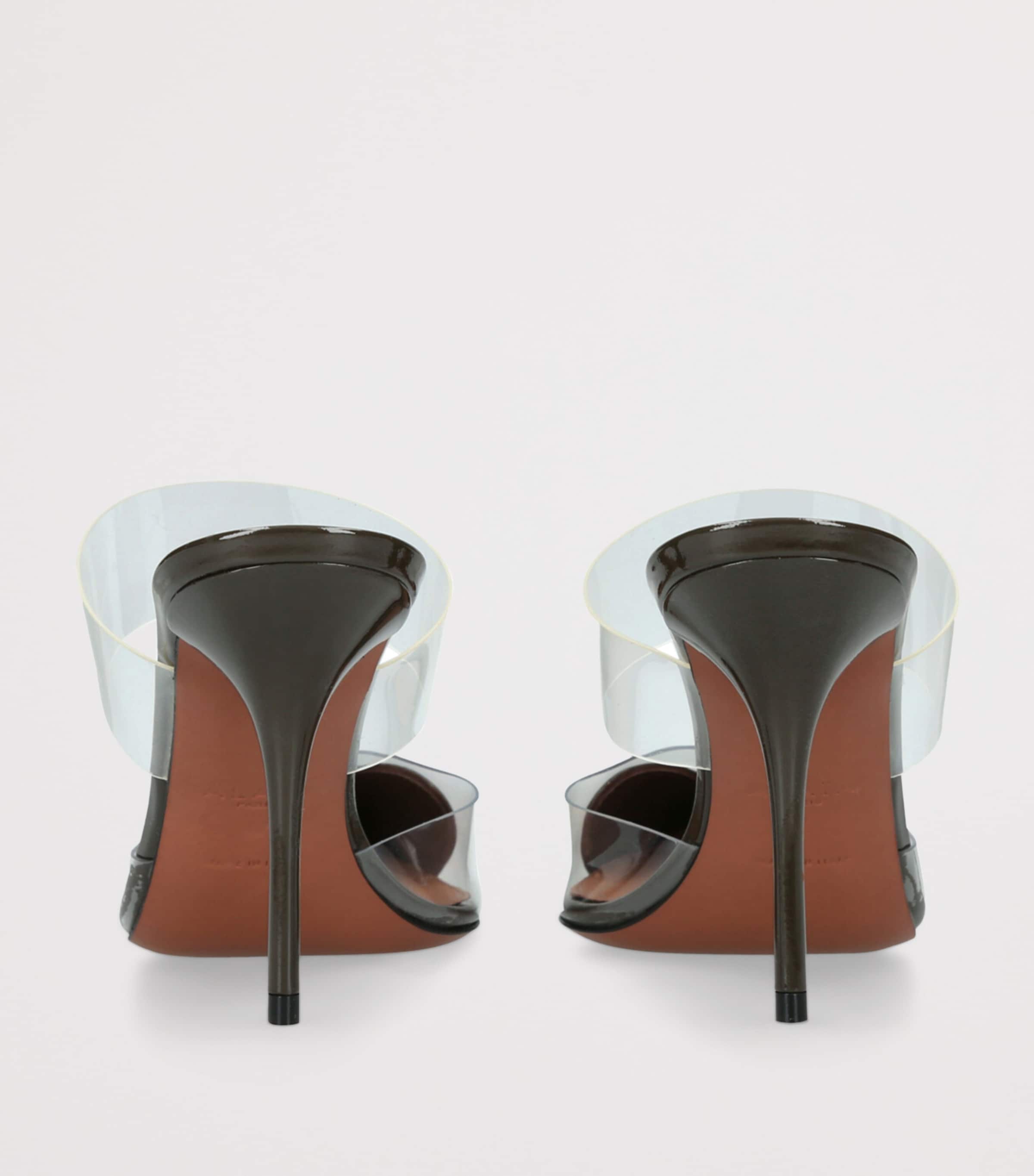 Patent Leather Le Coeur Mules 90 KHAKI Image 3